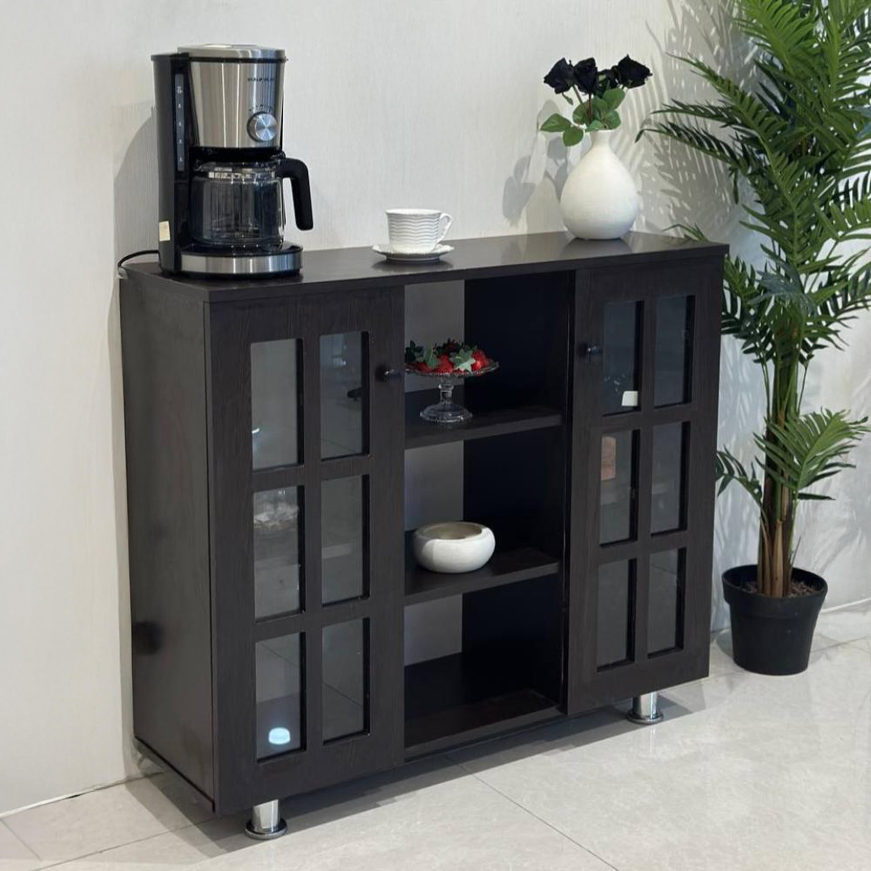Wooden Storage Cabinet - 100x33x88 cms-furniture-livingroom-storageanddisplaycabinets-image-2
