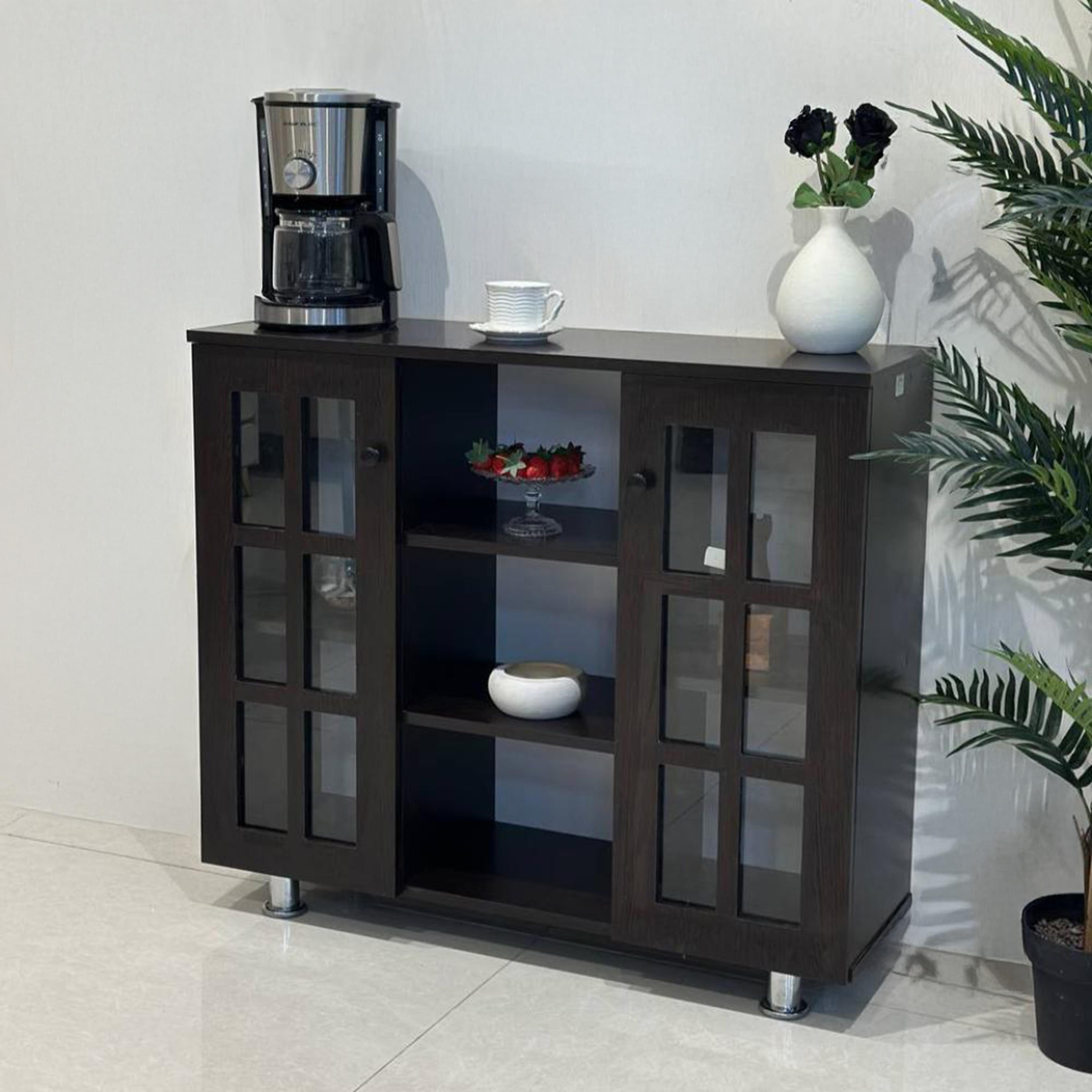 Wooden Storage Cabinet - 100x33x88 cms-furniture-livingroom-storageanddisplaycabinets-image-3