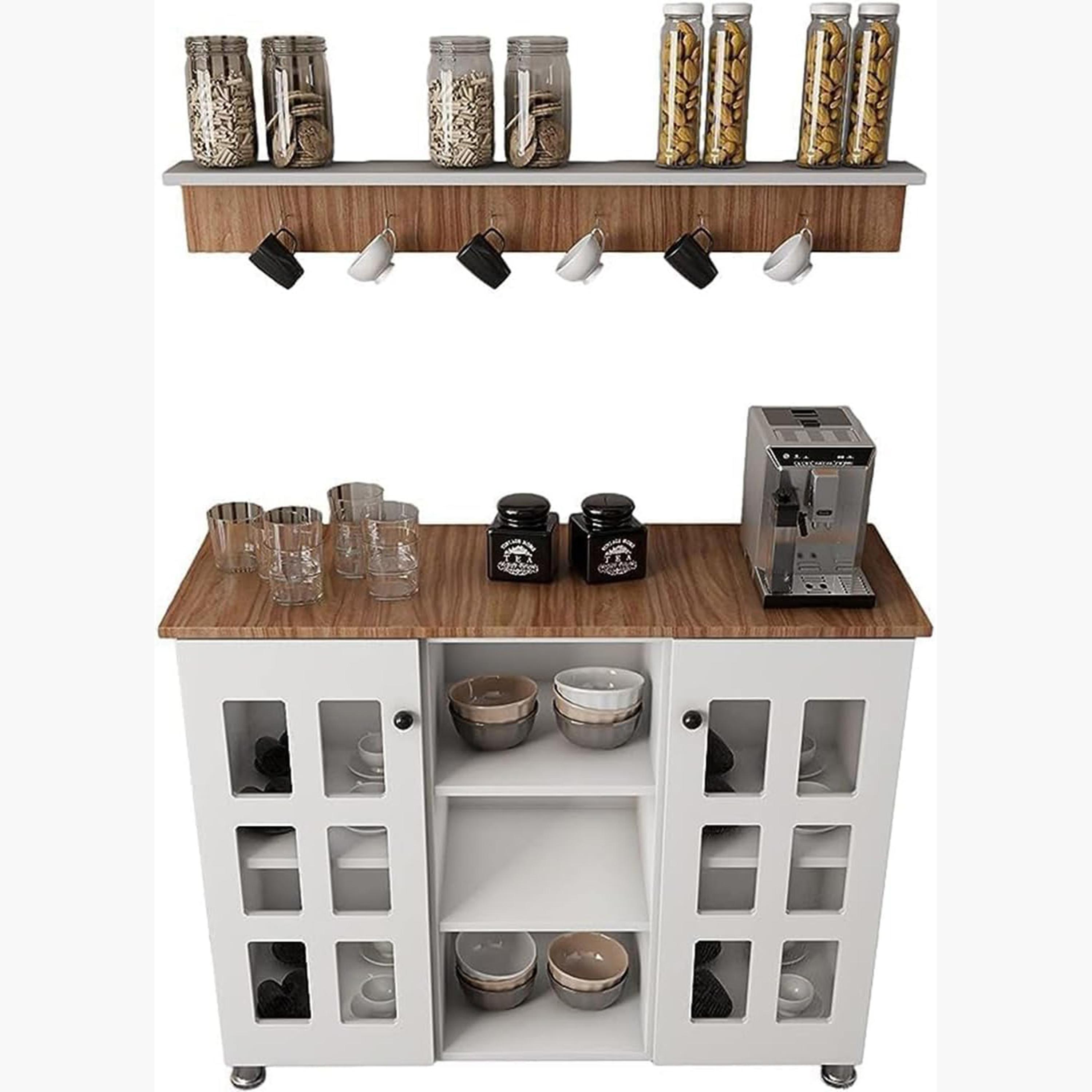Wooden Storage Cabinet with Wall Shelf-furniture-livingroom-storageanddisplaycabinets-image-3