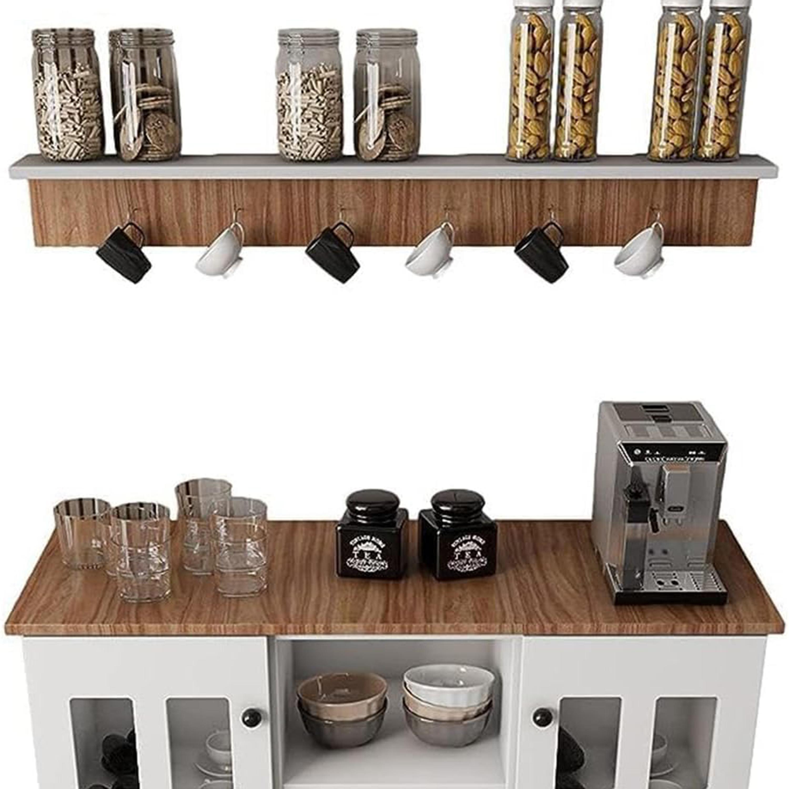 Wooden Storage Cabinet with Wall Shelf-furniture-livingroom-storageanddisplaycabinets-image-4
