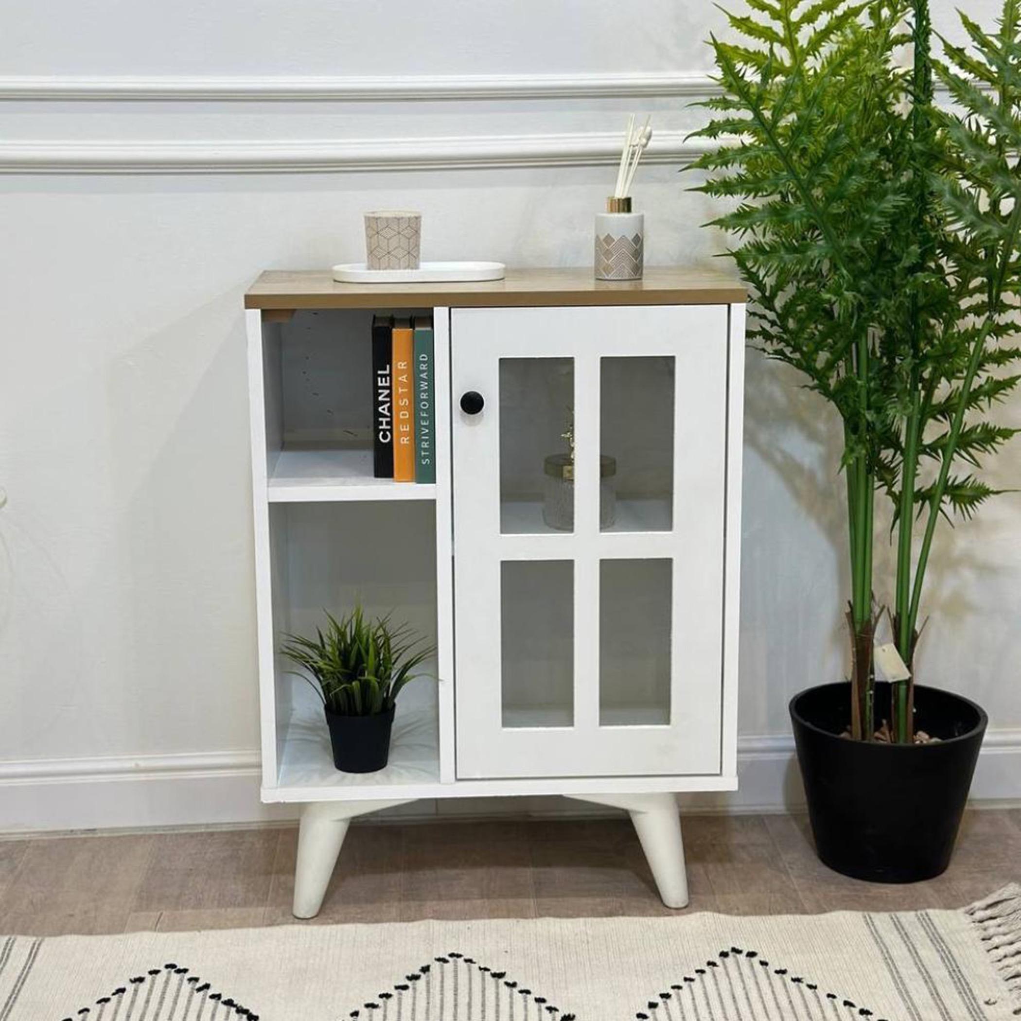 Wooden Storage Cabinet - 58x30x77 cms-furniture-livingroom-storageanddisplaycabinets-image-1