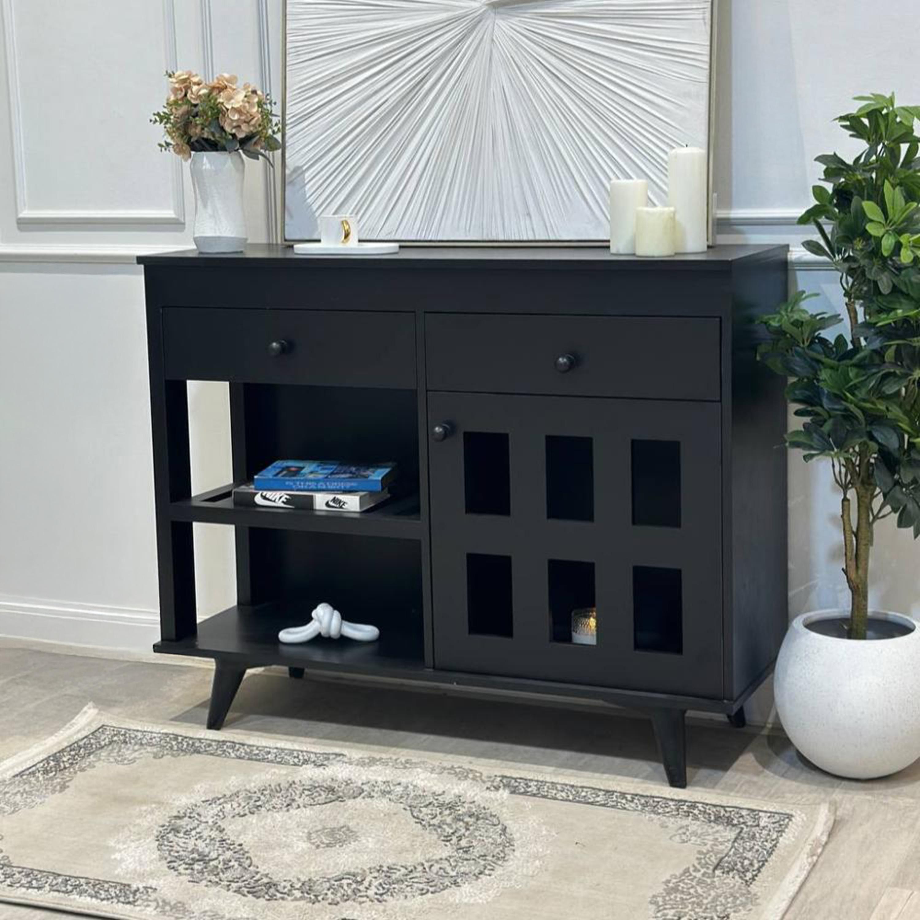Wooden Storage Cabinet - 120x40x95 cms-furniture-livingroom-storageanddisplaycabinets-image-1