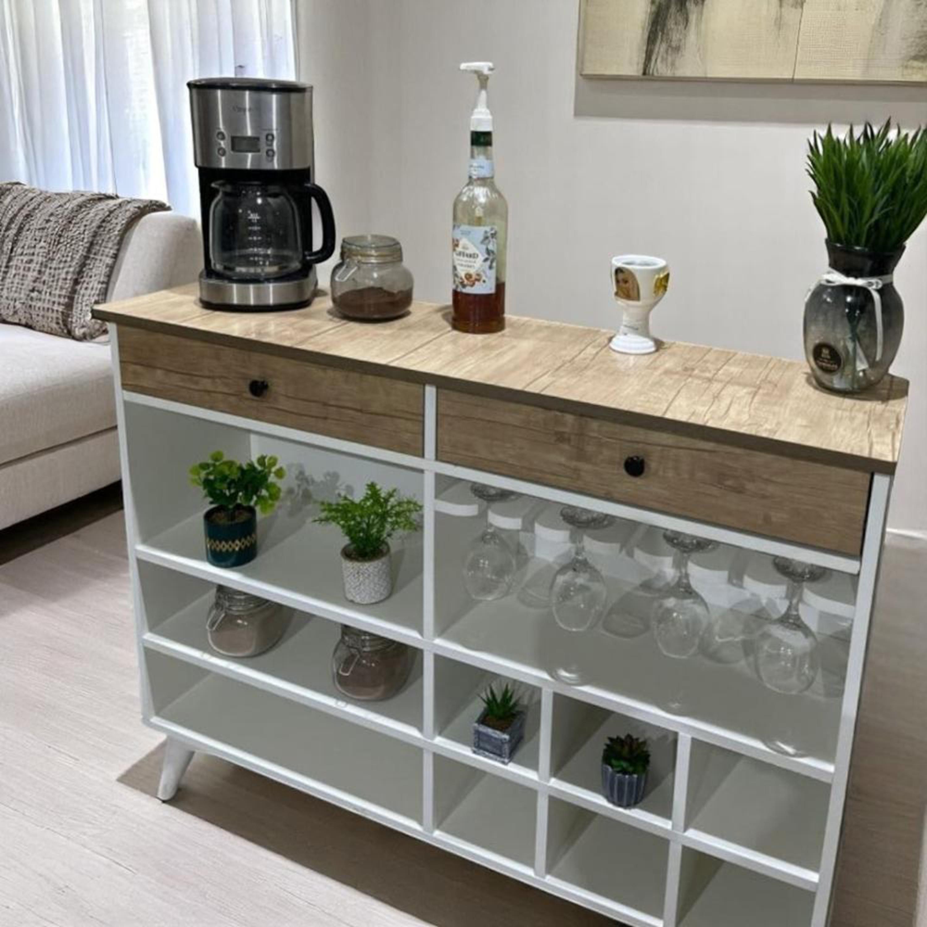 Wooden Coffee Cabinet - 120x33x95 cms-furniture-livingroom-storageanddisplaycabinets-image-3