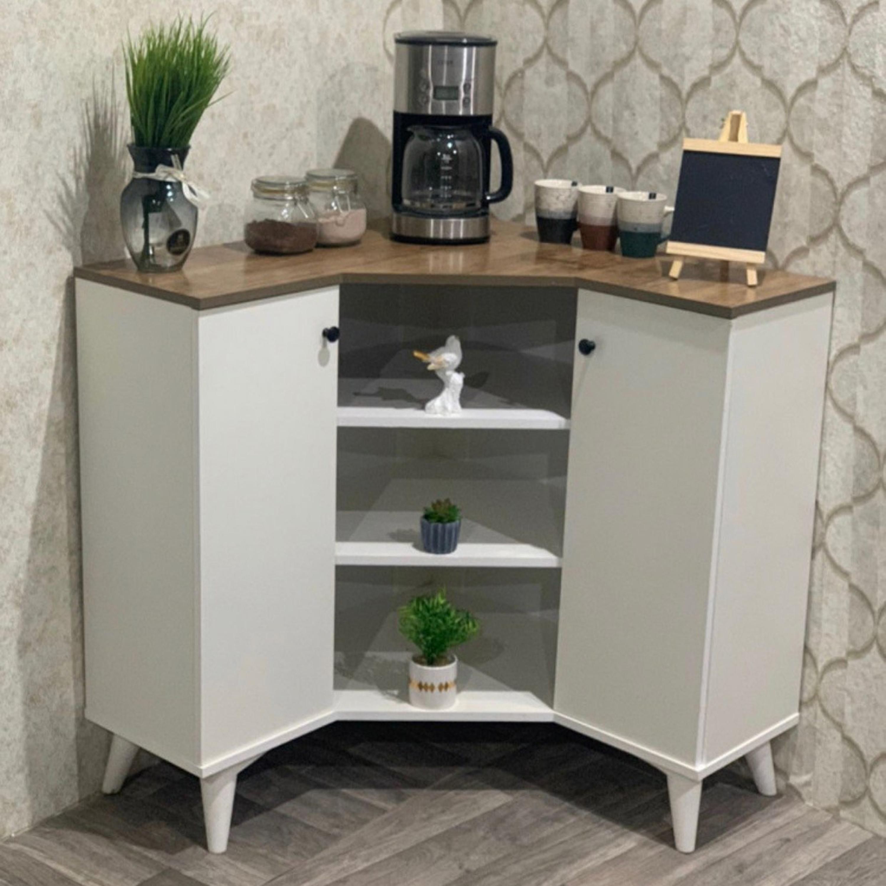 Corner Storage Cabinet - 90x32x80 cms-furniture-livingroom-storageanddisplaycabinets-image-1