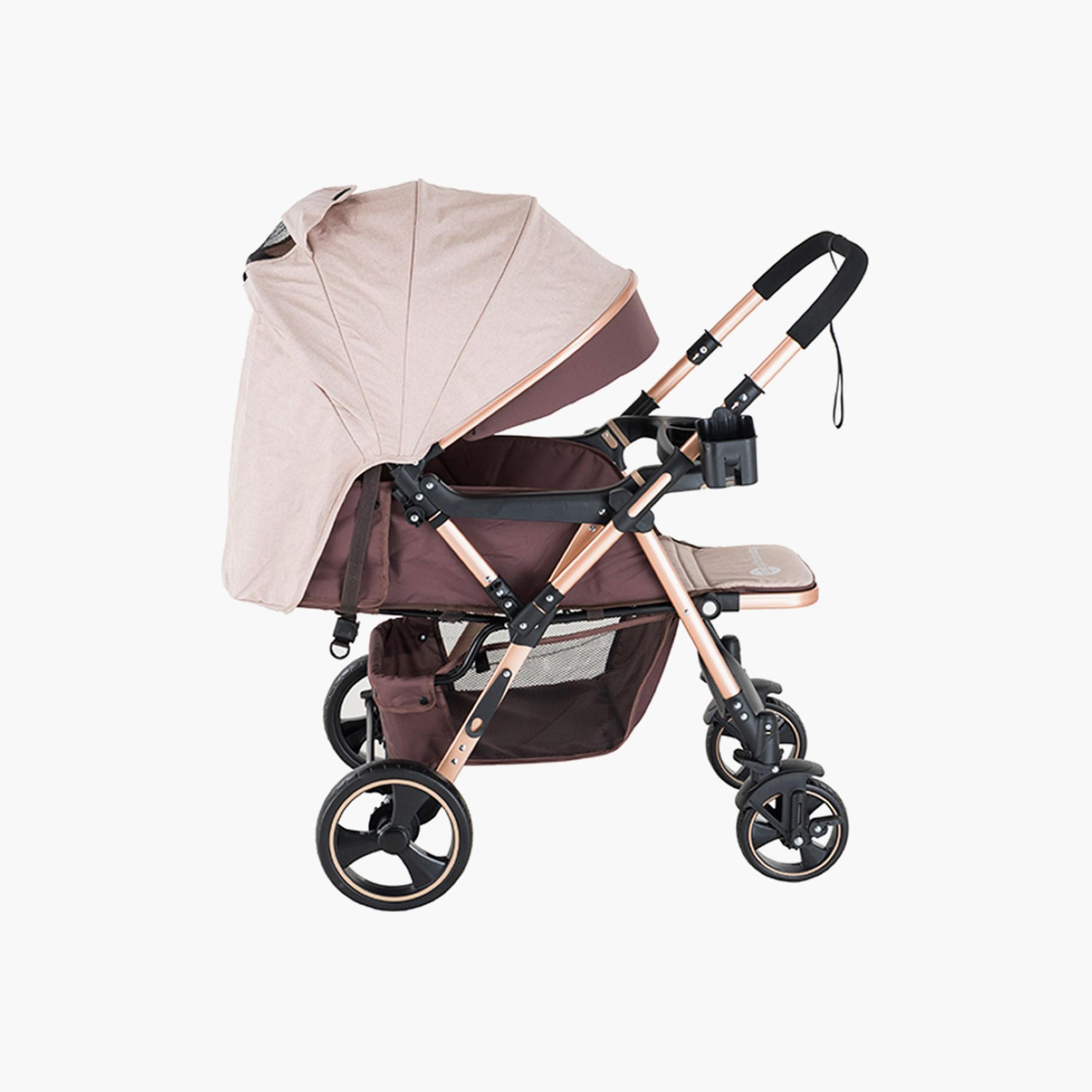 عربة أطفال 3 سيتي قابلة للطي بيد واحدة كاكي من بيلكو-baby-gear-strollersandprams-strollers-image-2