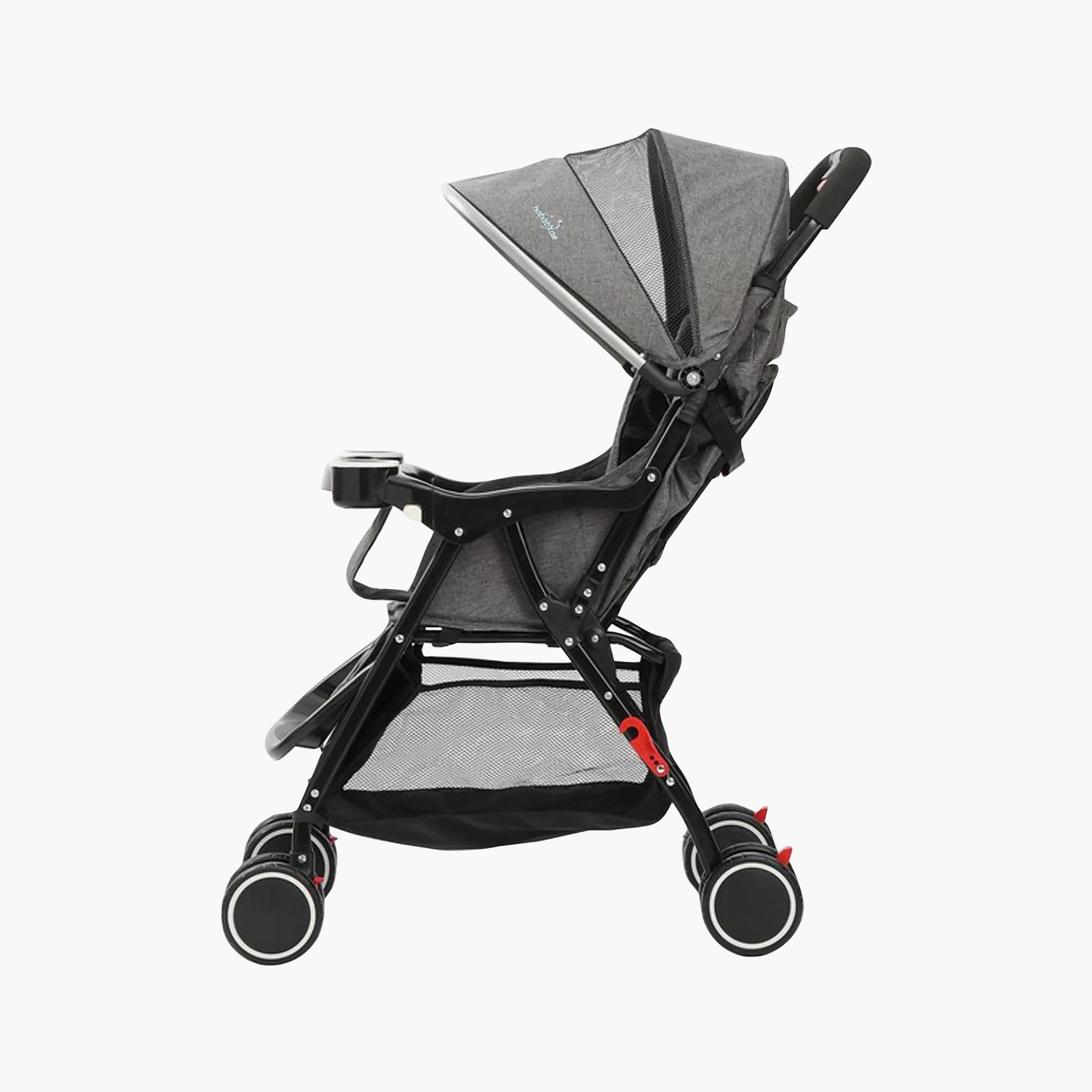 Hababy Auto Fold Stroller with Canopy - Black-baby-gear-strollersandprams-strollers-image-5