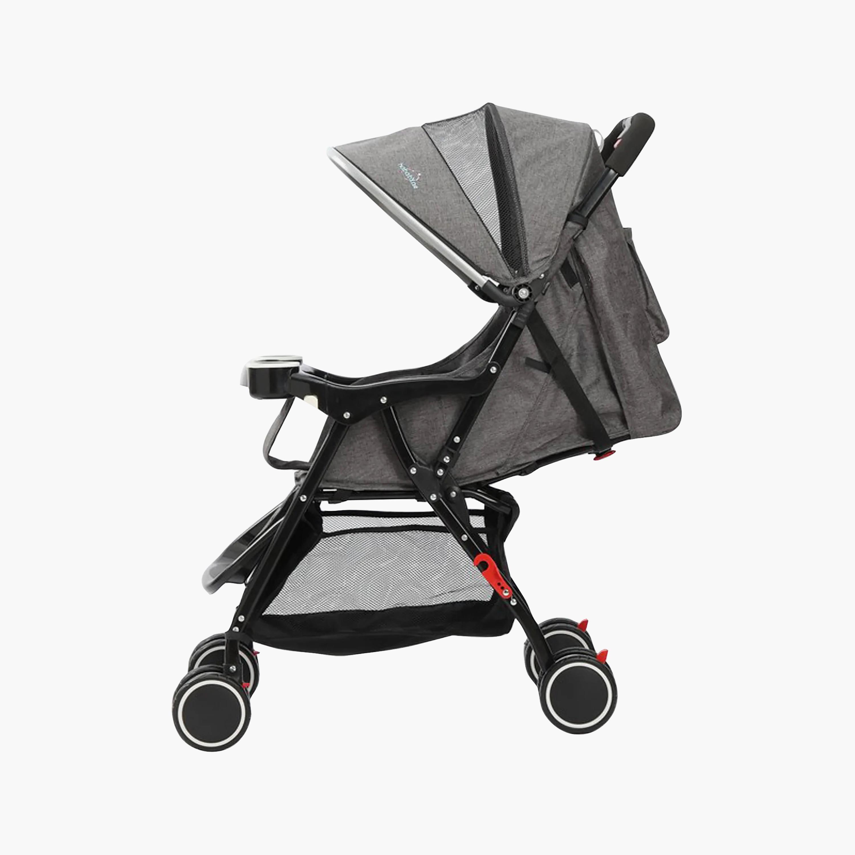 Hababy Auto Fold Stroller with Canopy - Black-baby-gear-strollersandprams-strollers-image-6