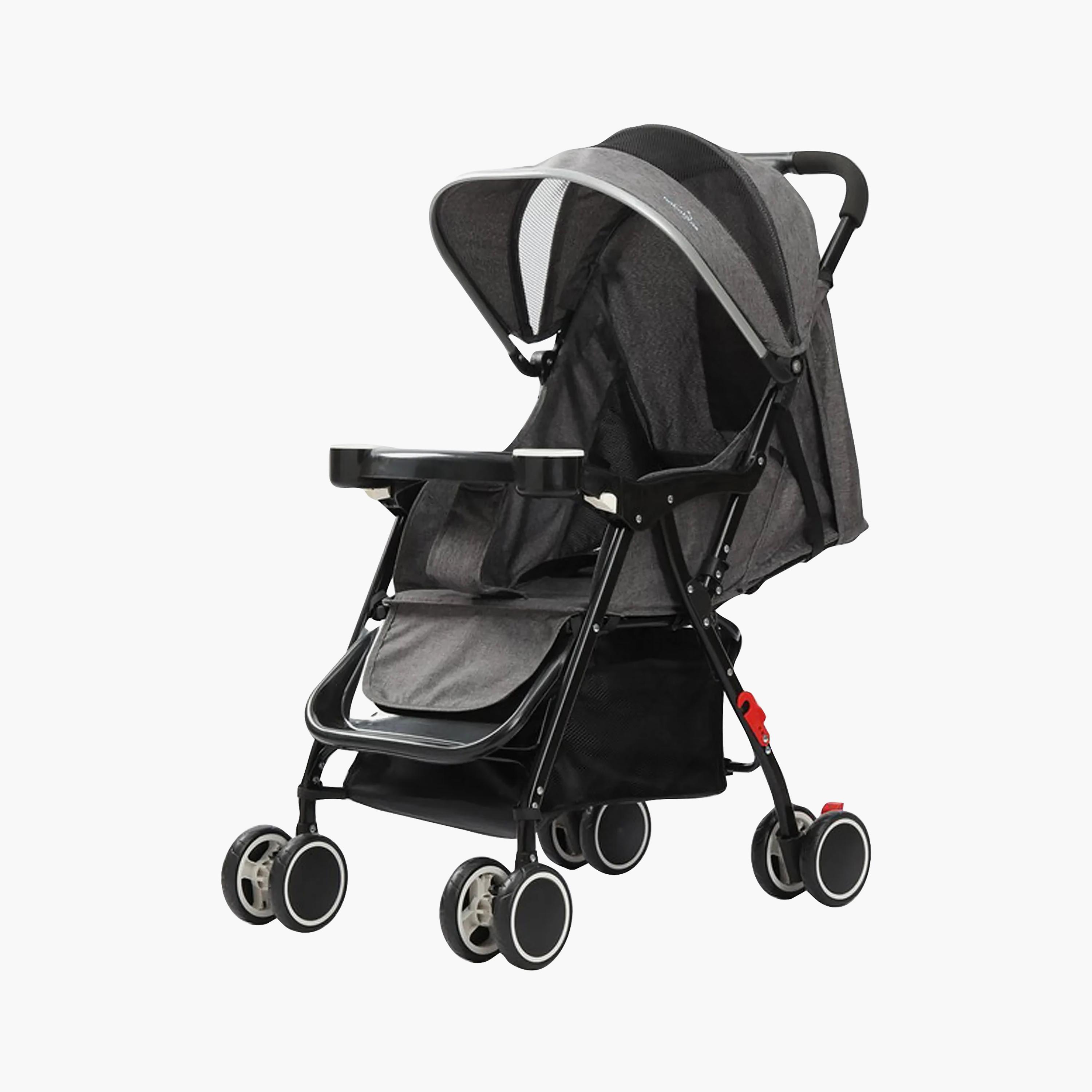 Hababy Auto Fold Stroller with Canopy - Black-baby-gear-strollersandprams-strollers-image-7