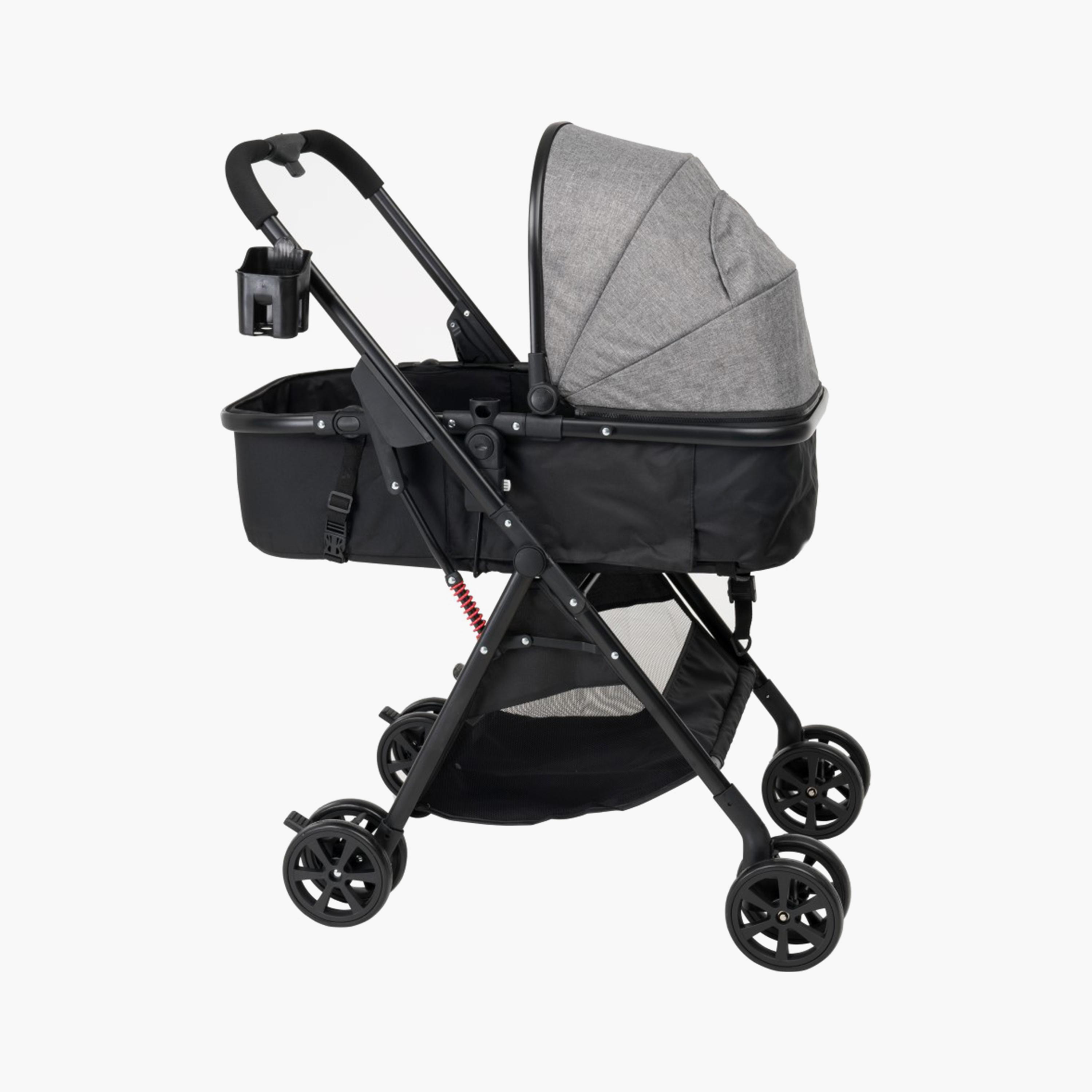 5 عربة أطفال (برام) محمولة مع حقيبة حفاضات رمادي من يوني كيو-baby-gear-strollersandprams-strollers-image-2