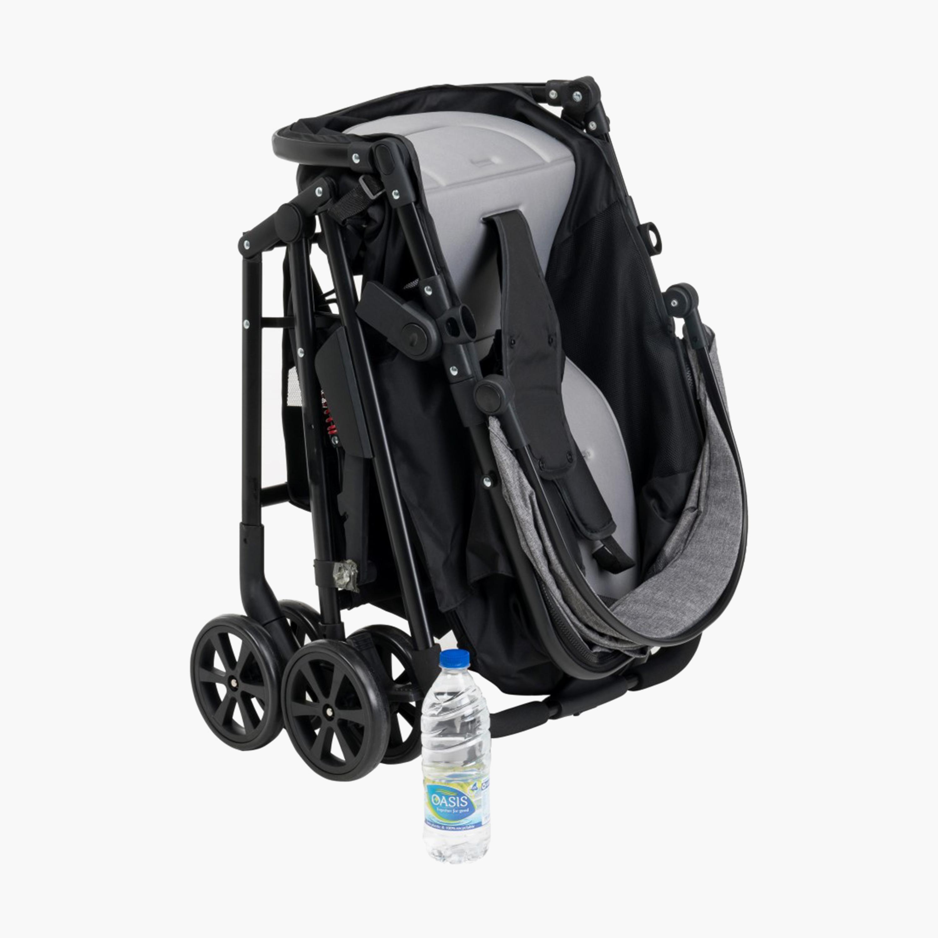 5 عربة أطفال (برام) محمولة مع حقيبة حفاضات رمادي من يوني كيو-baby-gear-strollersandprams-strollers-image-4