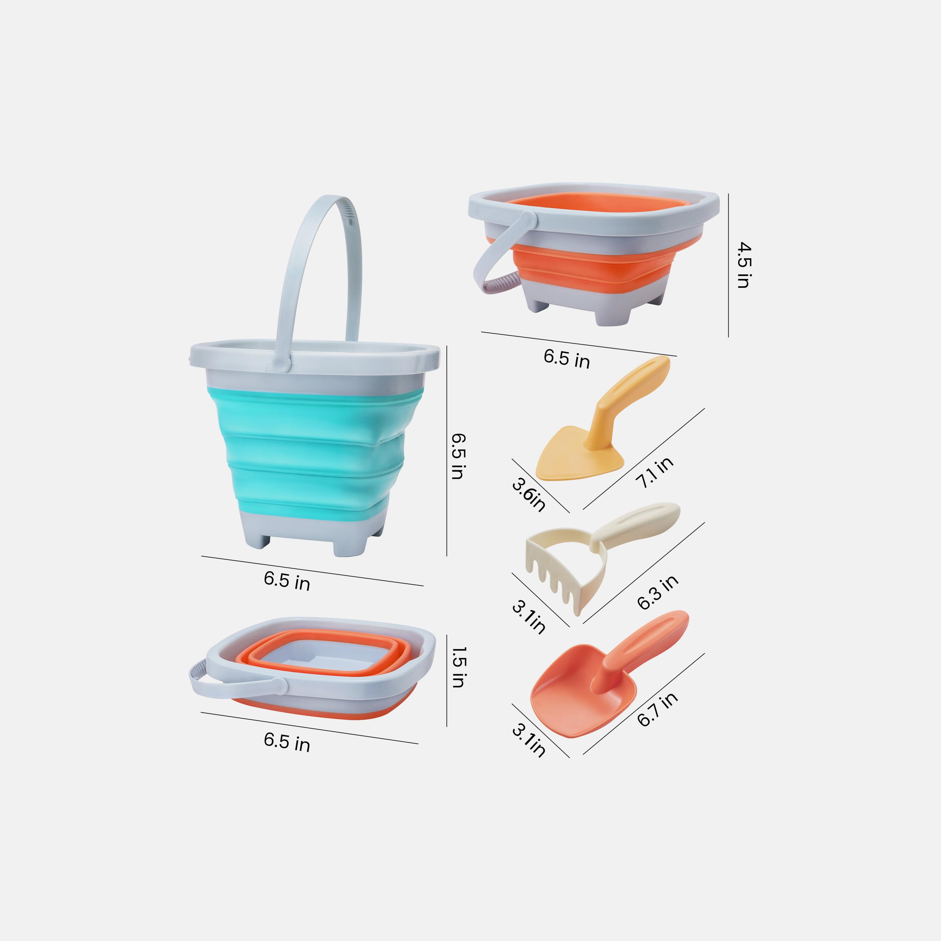 Tumama 6-Piece Foldable Sand Backets Beach Toys Set-toys-outdoor-poolandbeach-beachtoys-image-2