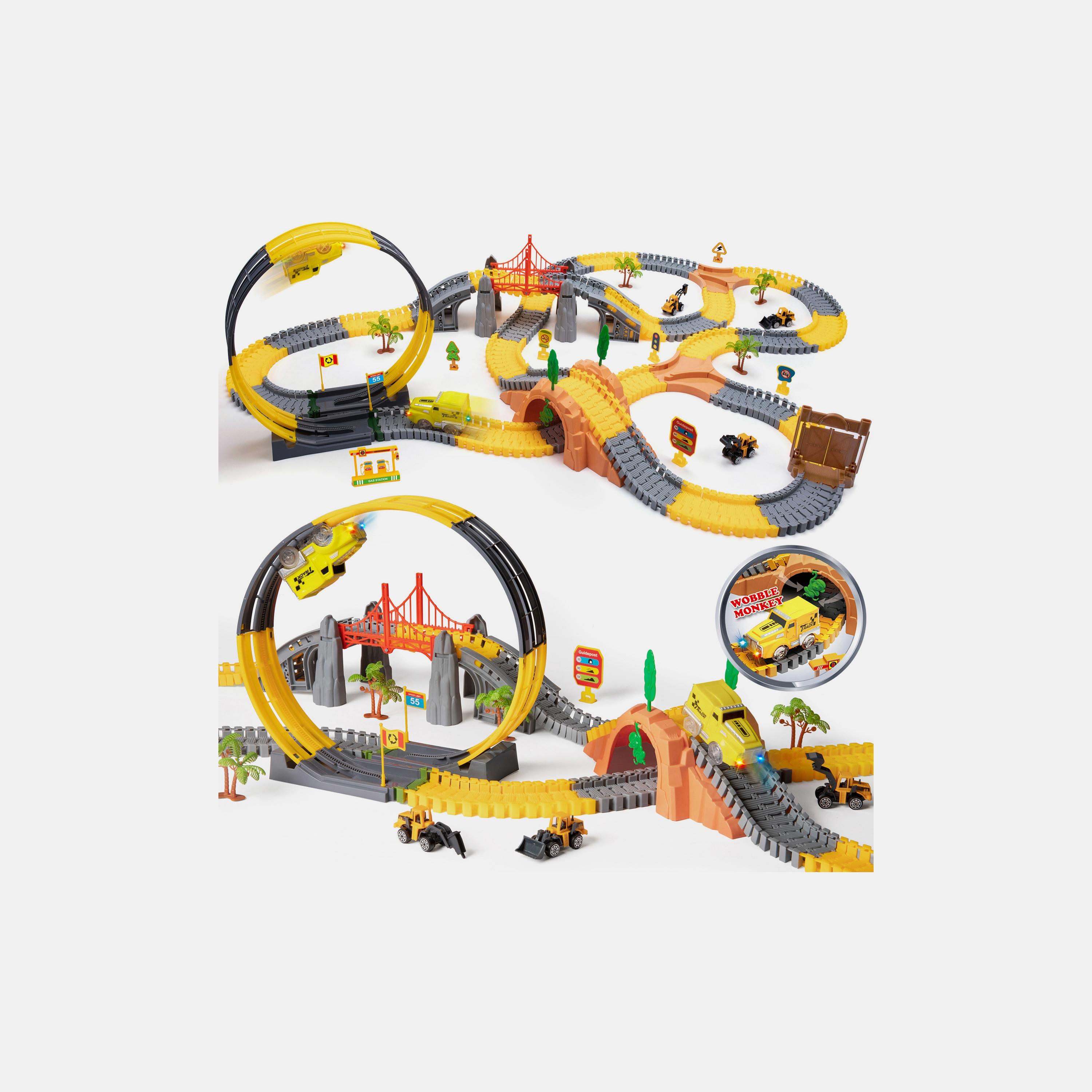 Tumama Flexible 360 Degree Construction Race Tracks Toys Car Set with Electric Race Vehicle-toys-playvehicles-vehicleplaysets-image-1