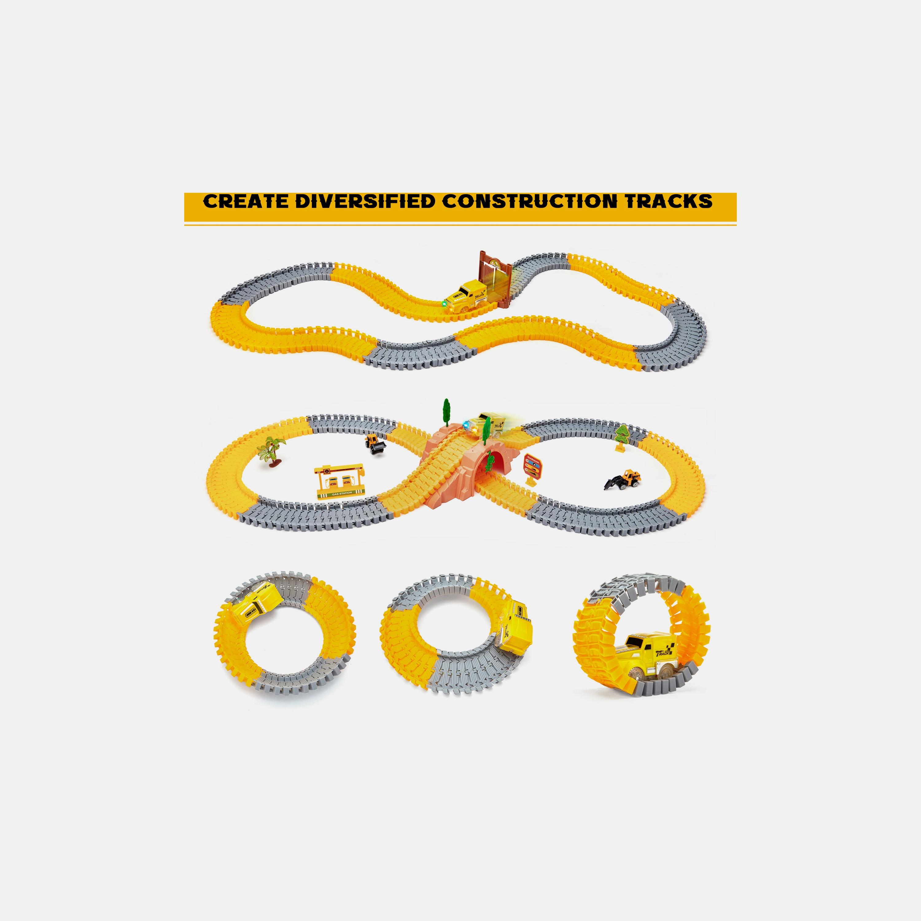 Tumama Flexible 360 Degree Construction Race Tracks Toys Car Set with Electric Race Vehicle-toys-playvehicles-vehicleplaysets-image-3