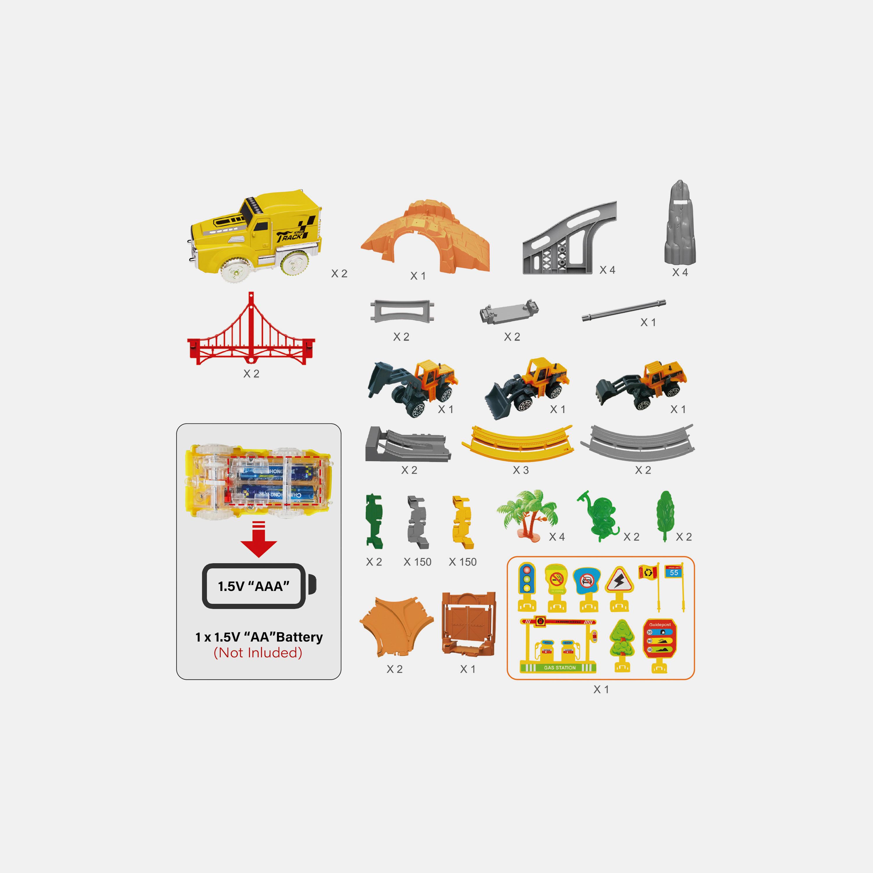 Tumama Flexible 360 Degree Construction Race Tracks Toys Car Set with Electric Race Vehicle-toys-playvehicles-vehicleplaysets-image-6