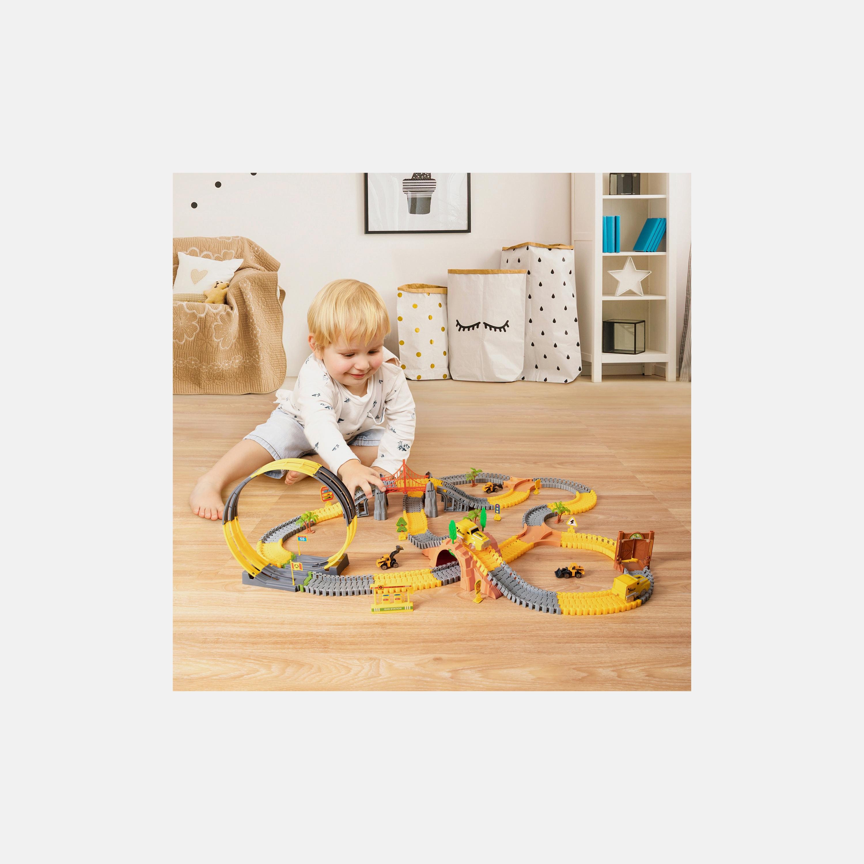 Tumama Flexible 360 Degree Construction Race Tracks Toys Car Set with Electric Race Vehicle-toys-playvehicles-vehicleplaysets-image-7