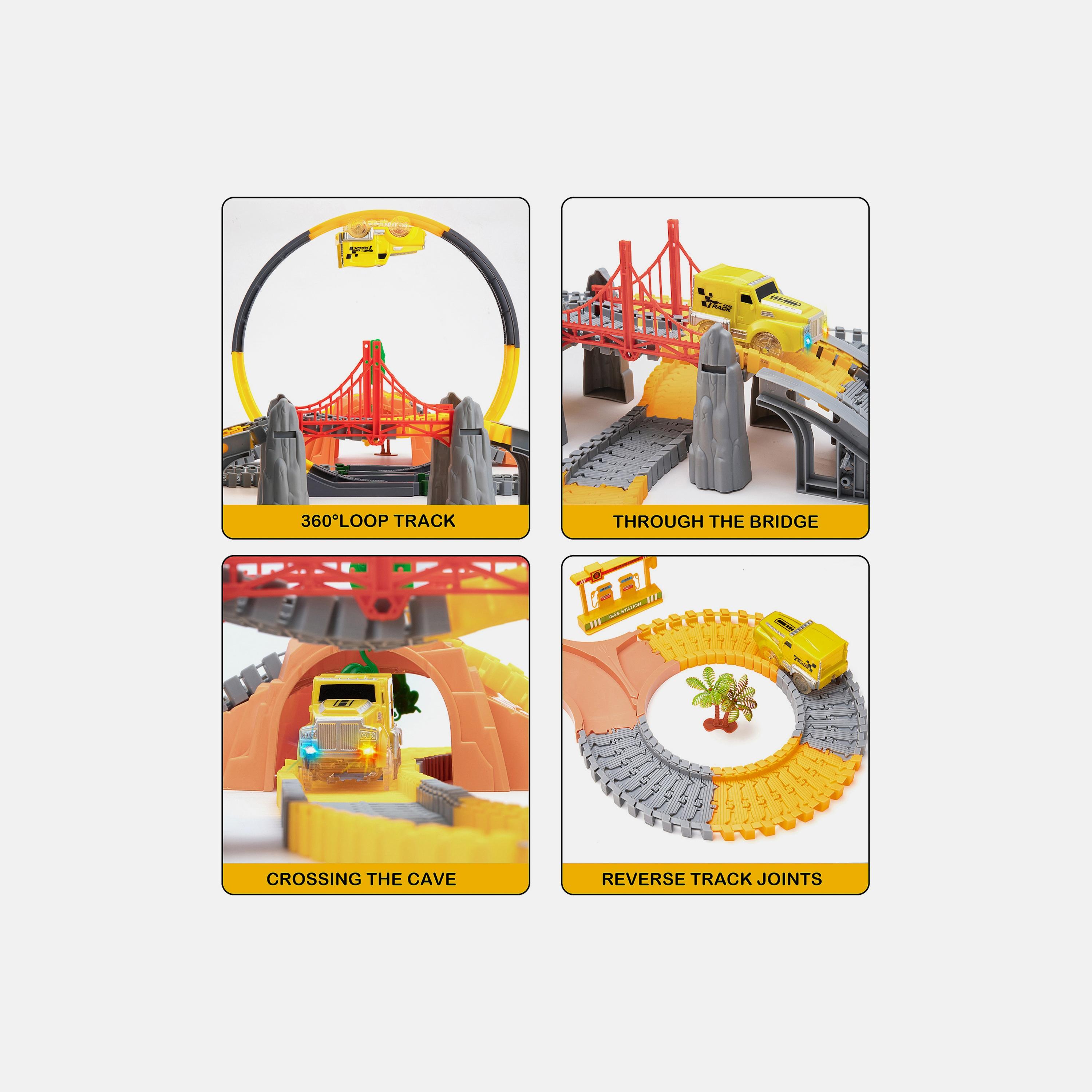 Tumama Flexible 360 Degree Construction Race Tracks Toys Car Set with Electric Race Vehicle-toys-playvehicles-vehicleplaysets-image-8