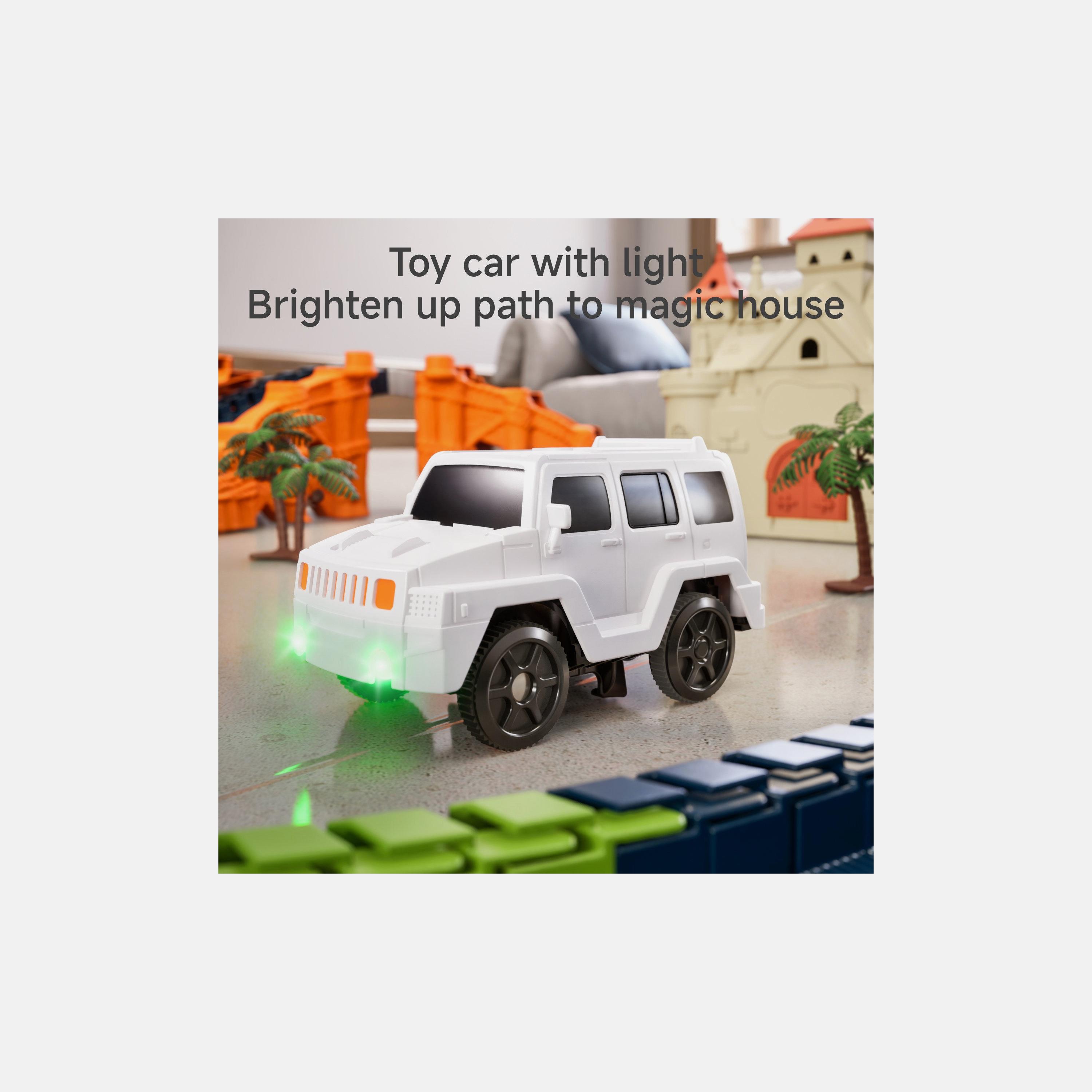 مركبات لعبة مسار سباق مع منزل سحري ونفق وسيارتين كهربائيتين مضيئتين من توماما-toys-playvehicles-vehicleplaysets-image-9
