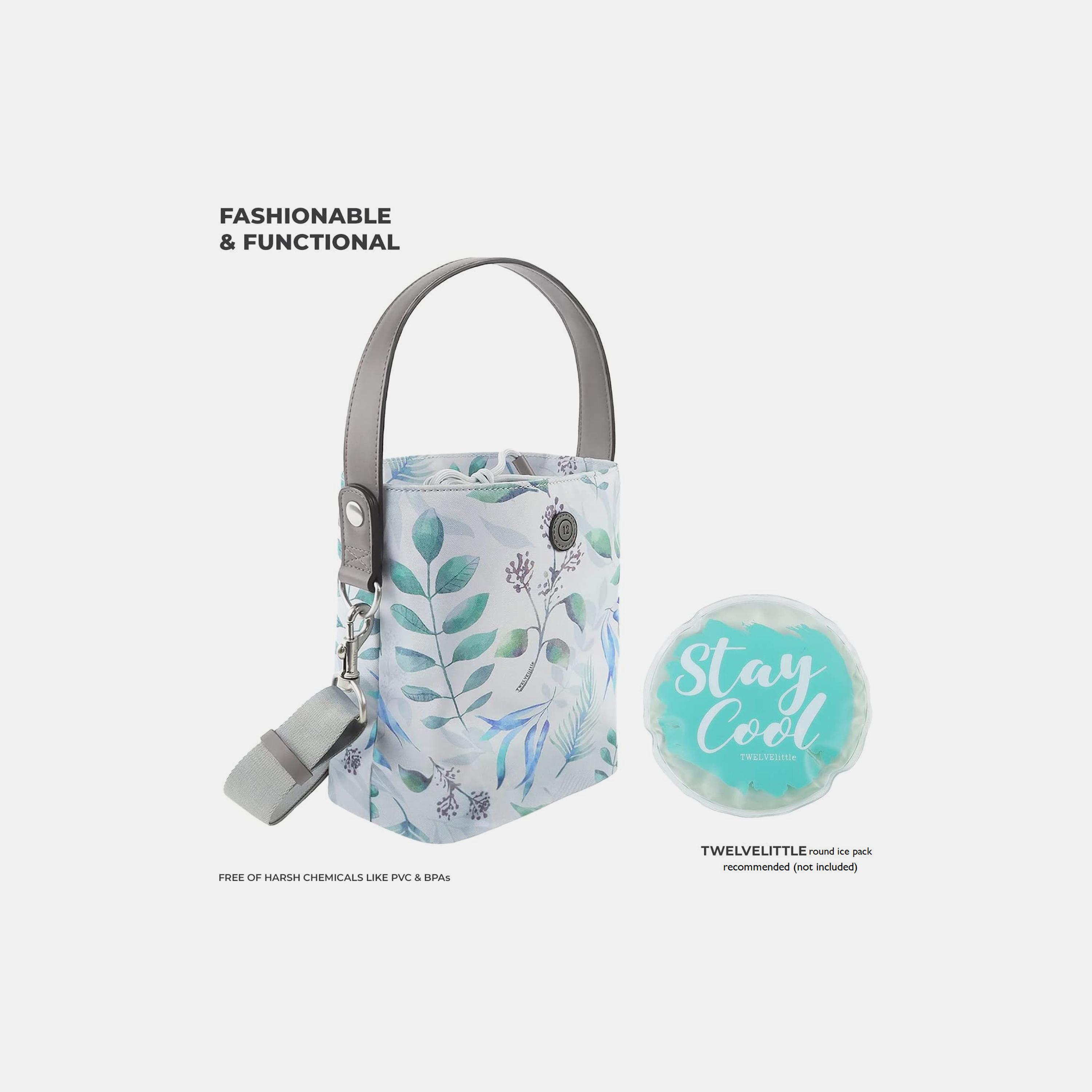 TWELVElittle Summer & Beach Water-Resistant Insulated Bottle Bag - Leaf-baby-feeding-feedingbottles-bottlecovers-image-6