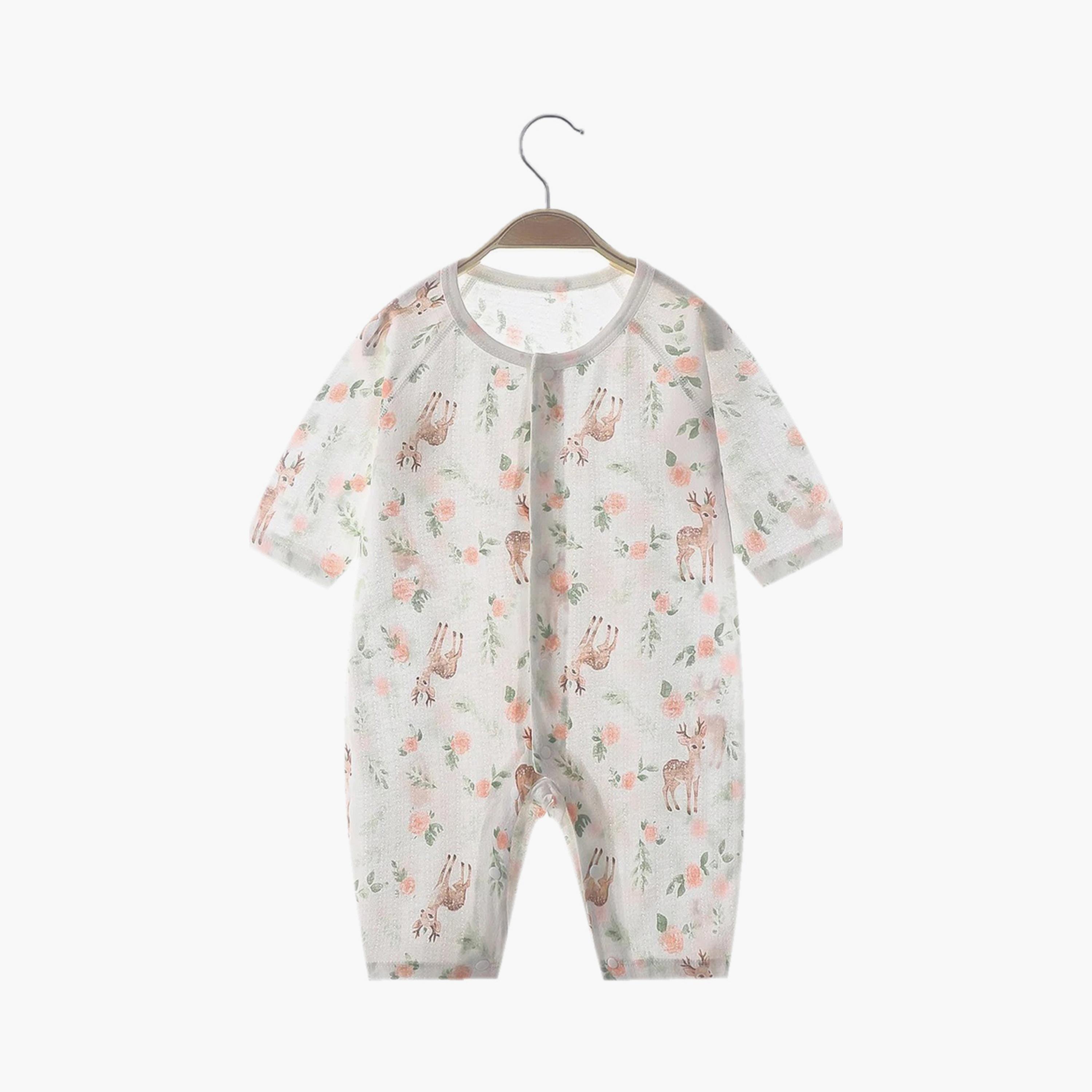Kinder Valley 2-Piece Bunny & Woodland Friends Print Rompers-baby-boys-clothing-rompers-image-2