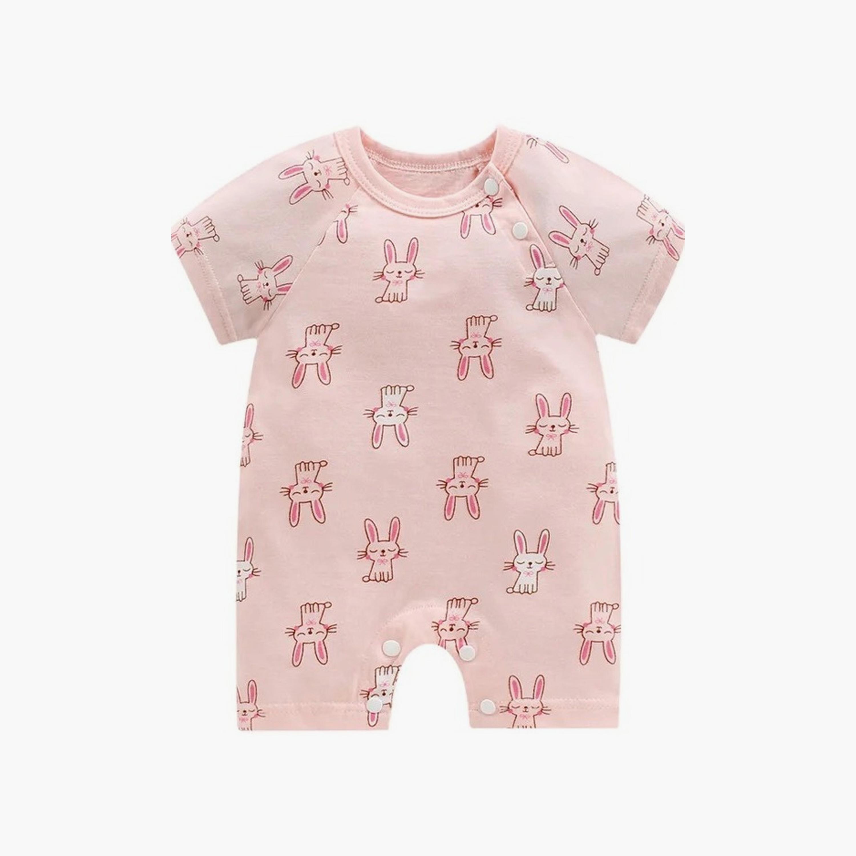 Kinder Valley Bunny Print Romper with Bodysuit-baby-boys-clothing-setsandcoords-image-2