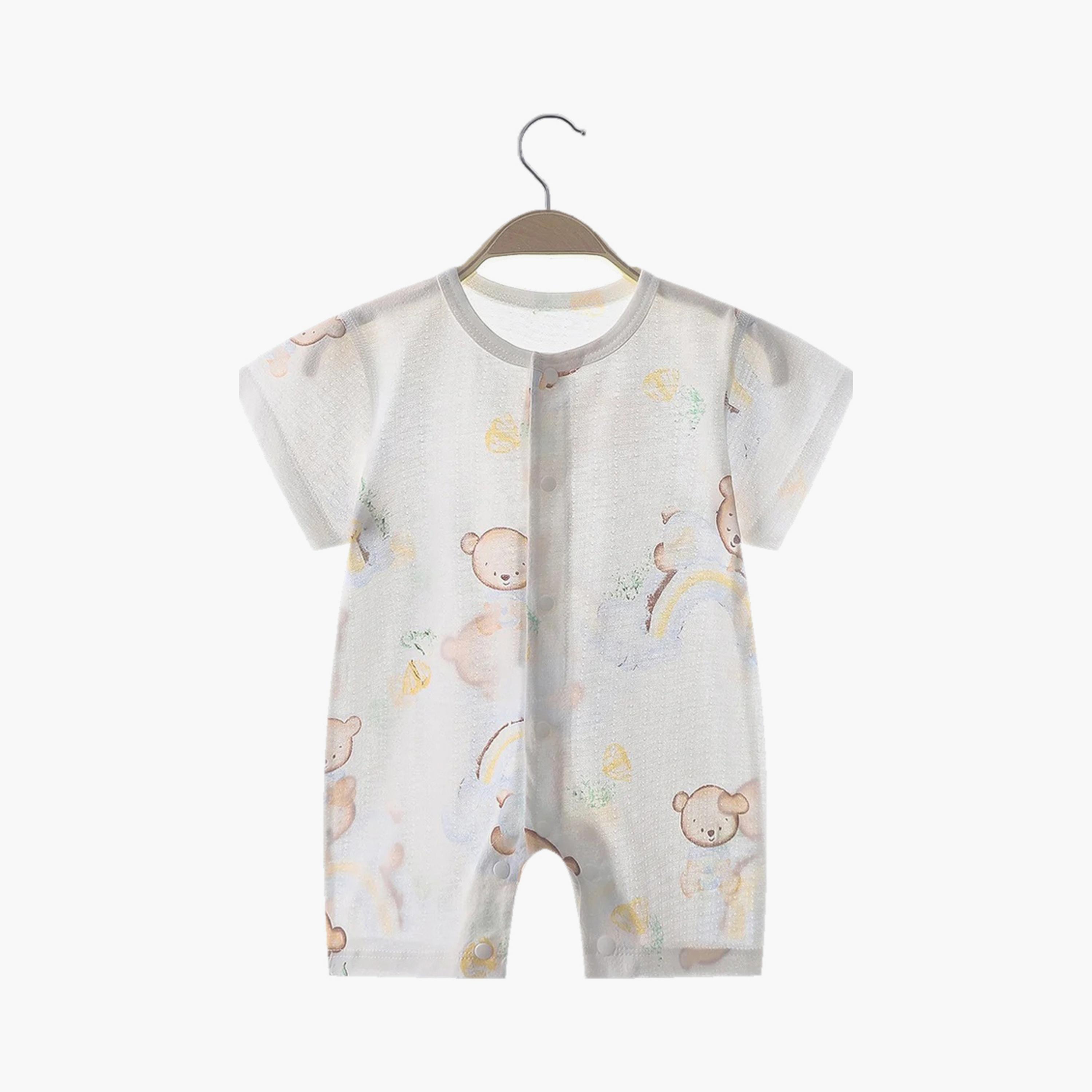 Kinder Valley 2-Piece Bear & Bunny Print Rompers-baby-boys-clothing-rompers-image-2