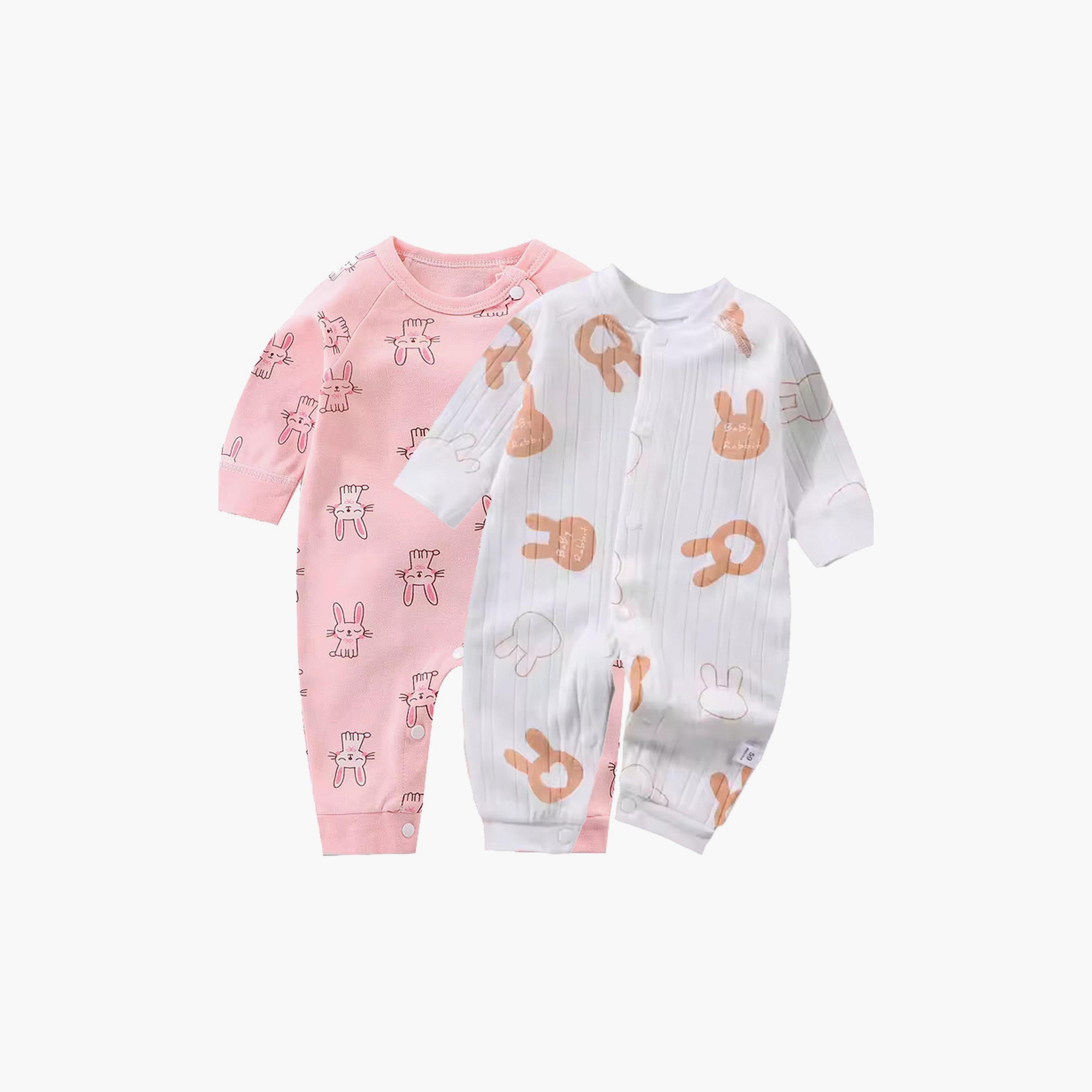 Kinder Valley 2-Piece Bunny Print Rompers-baby-boys-clothing-rompers-image-1