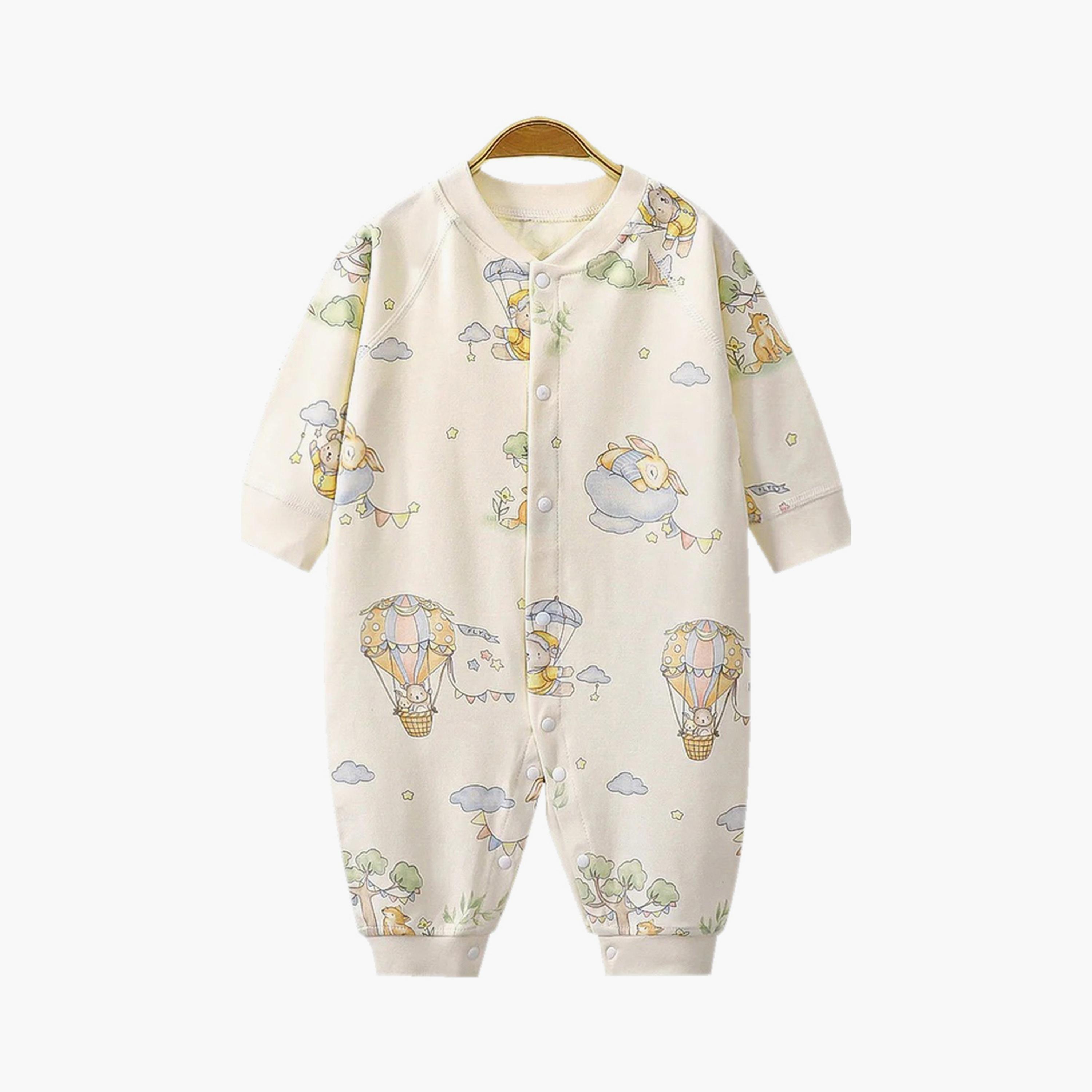 Kinder Valley 2-Piece Ballon & Teddy Print Rompers-baby-boys-clothing-rompers-image-2