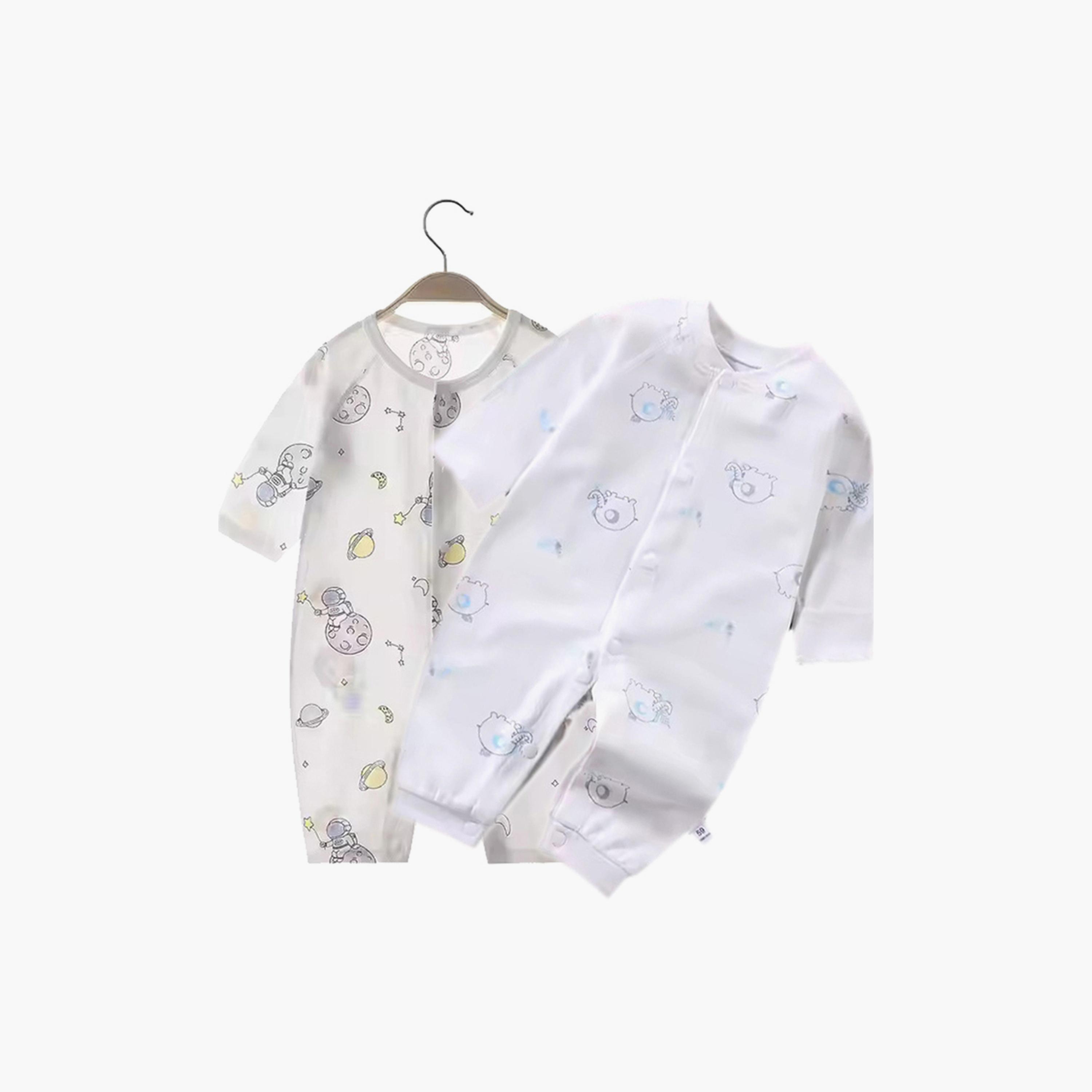 Kinder Valley 2-Piece Into The Moon & Little Ellie Print Rompers-baby-boys-clothing-rompers-image-1
