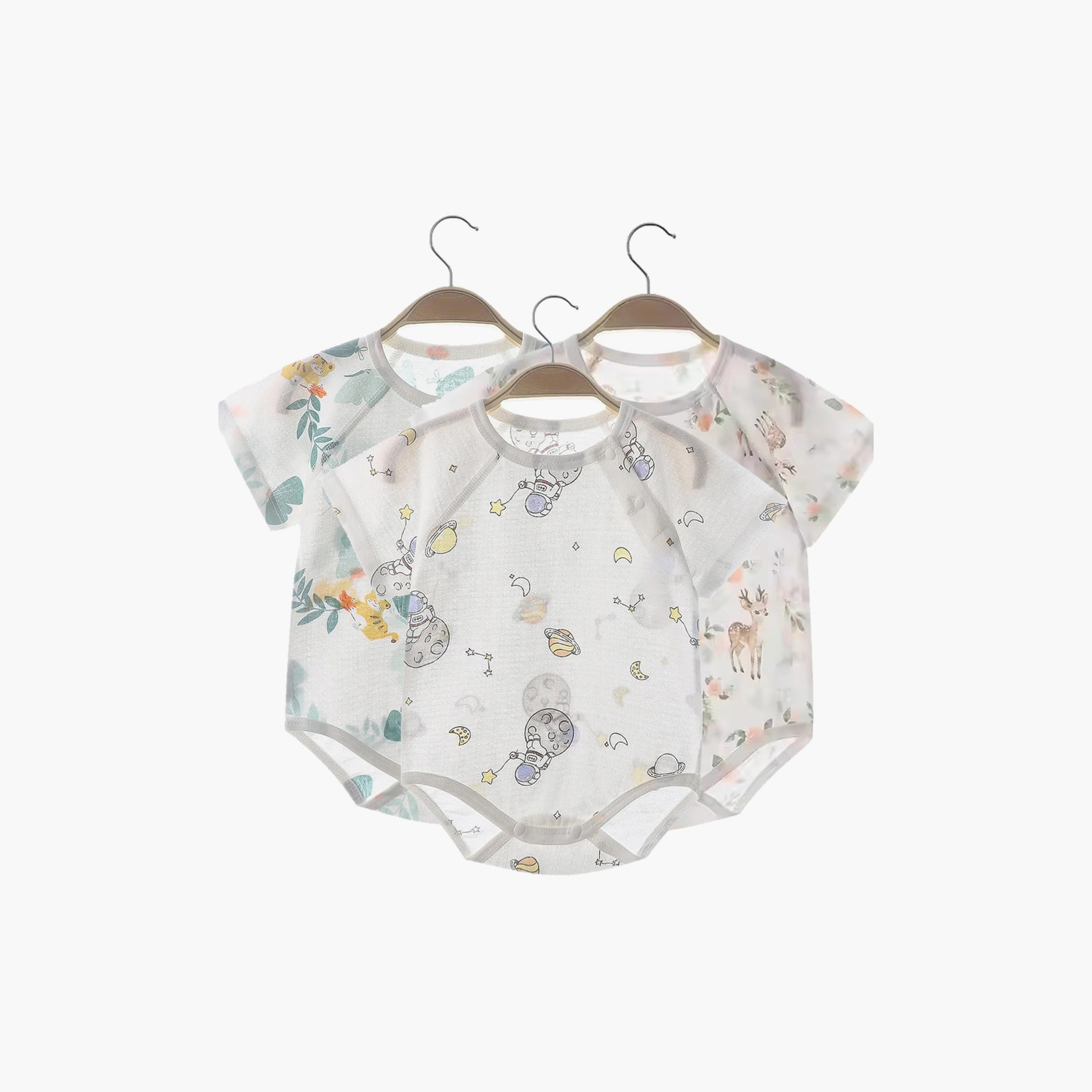 Kinder Valley 3-Piece Printed Bodysuit Set-baby-boys-clothing-bodysuits-image-1