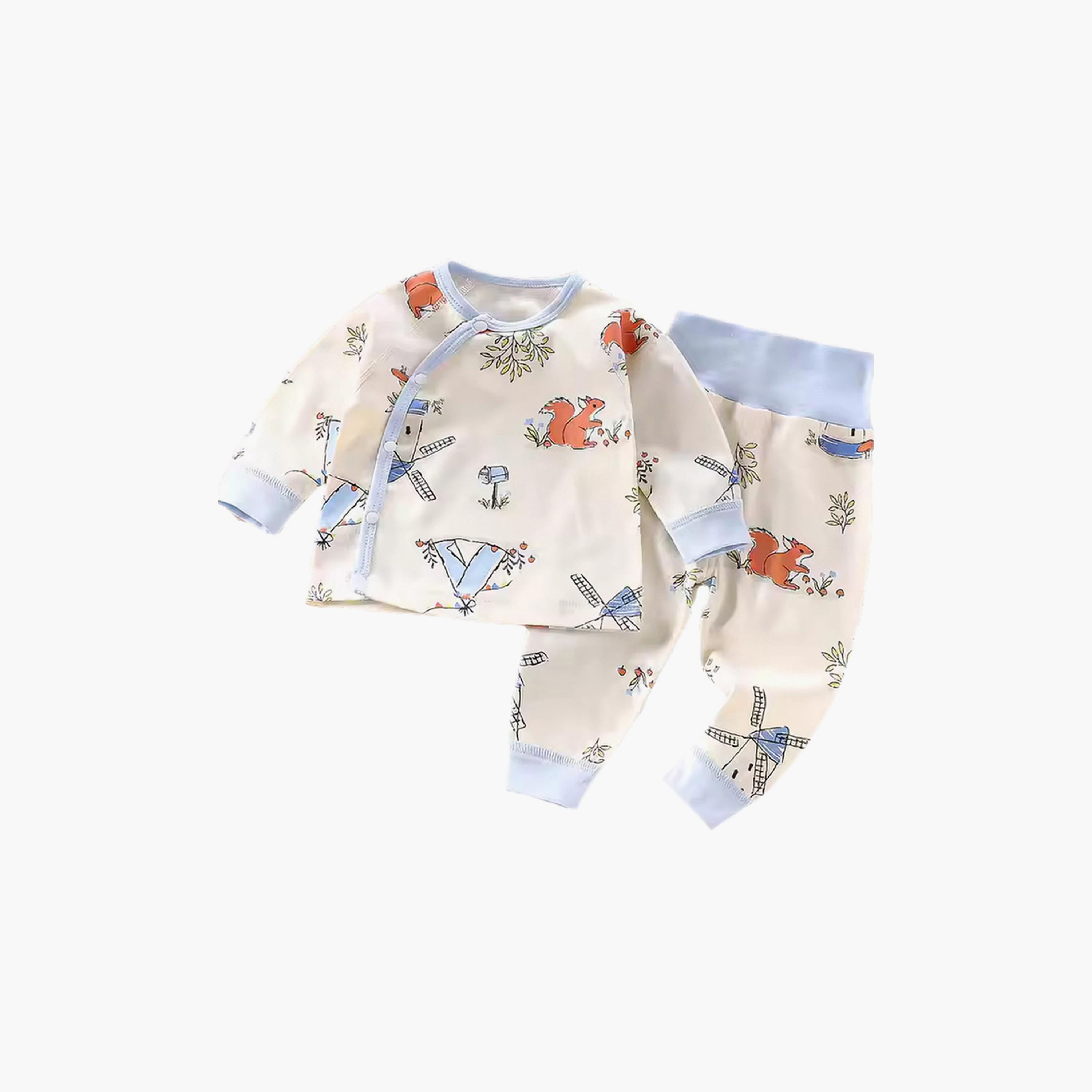 طقم بيجامة من 4 قطع مطبوع عليه مغامرات الثعلب وتحت البحر من كيندر فالي-baby-boys-clothing-setsandcoords-image-2