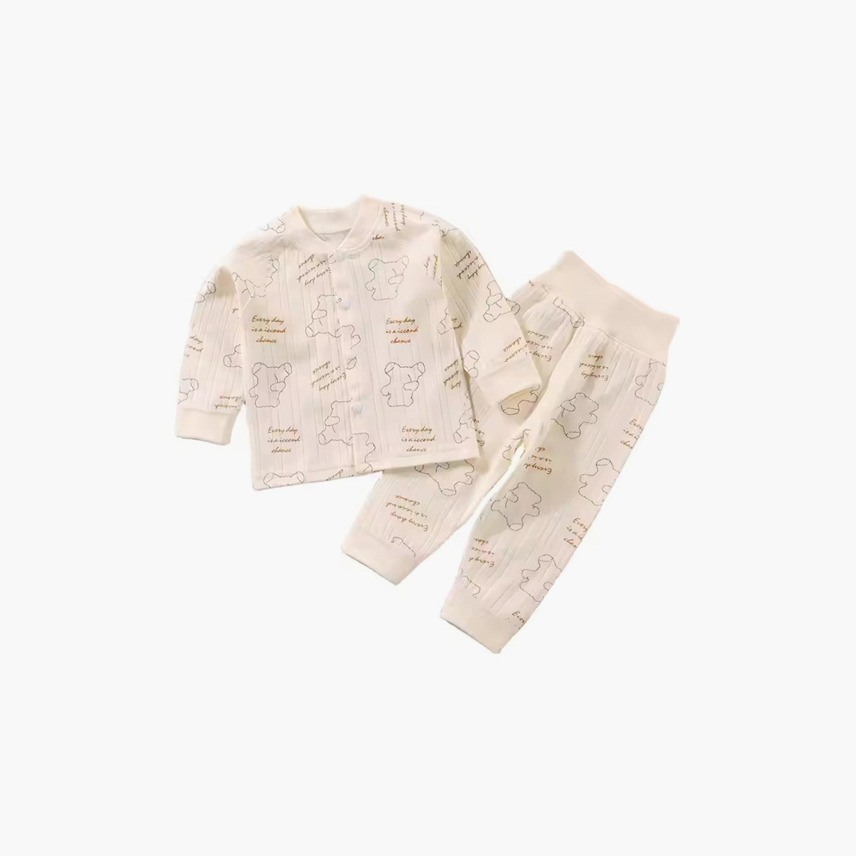 Kinder Valley 4-Piece Little Dino & Floral Print Pyjama Set-baby-boys-clothing-setsandcoords-image-3
