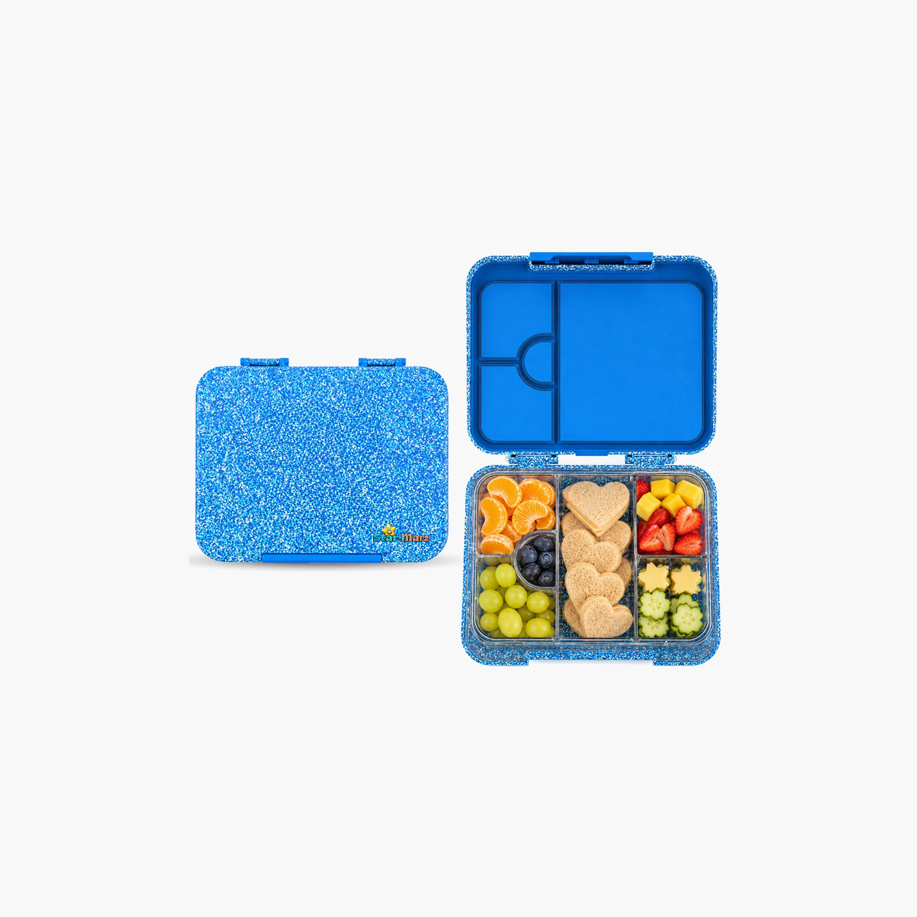 Starmarz Unicorn Bento Glitter Lunch Box ,4–6 Compartments, 1195ml Capacity, Sandwich Cutters, Fruit Pickers & Detachable Tray  Multicolor-school-lunchessentials-lunchboxes-image-1