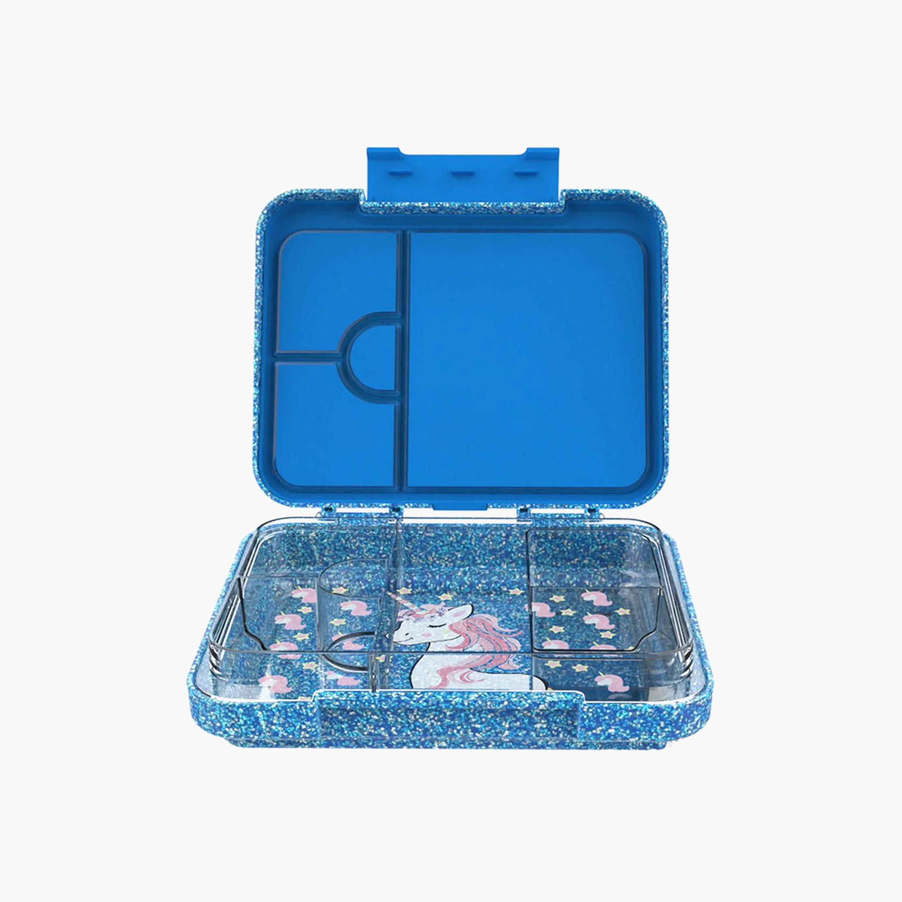 Starmarz Unicorn Bento Glitter Lunch Box ,4–6 Compartments, 1195ml Capacity, Sandwich Cutters, Fruit Pickers & Detachable Tray  Multicolor-school-lunchessentials-lunchboxes-image-3