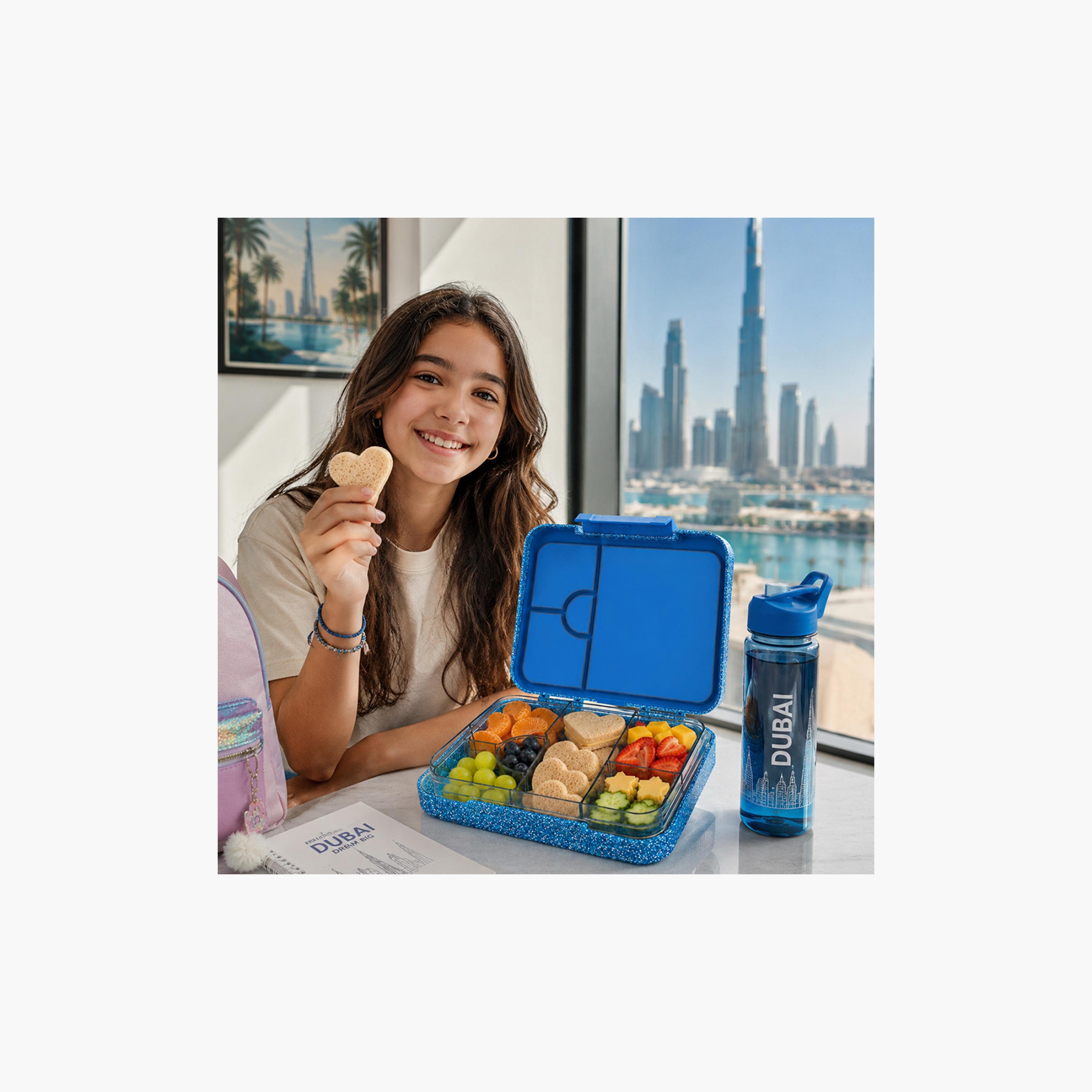 Starmarz Unicorn Bento Glitter Lunch Box ,4–6 Compartments, 1195ml Capacity, Sandwich Cutters, Fruit Pickers & Detachable Tray  Multicolor-school-lunchessentials-lunchboxes-image-9