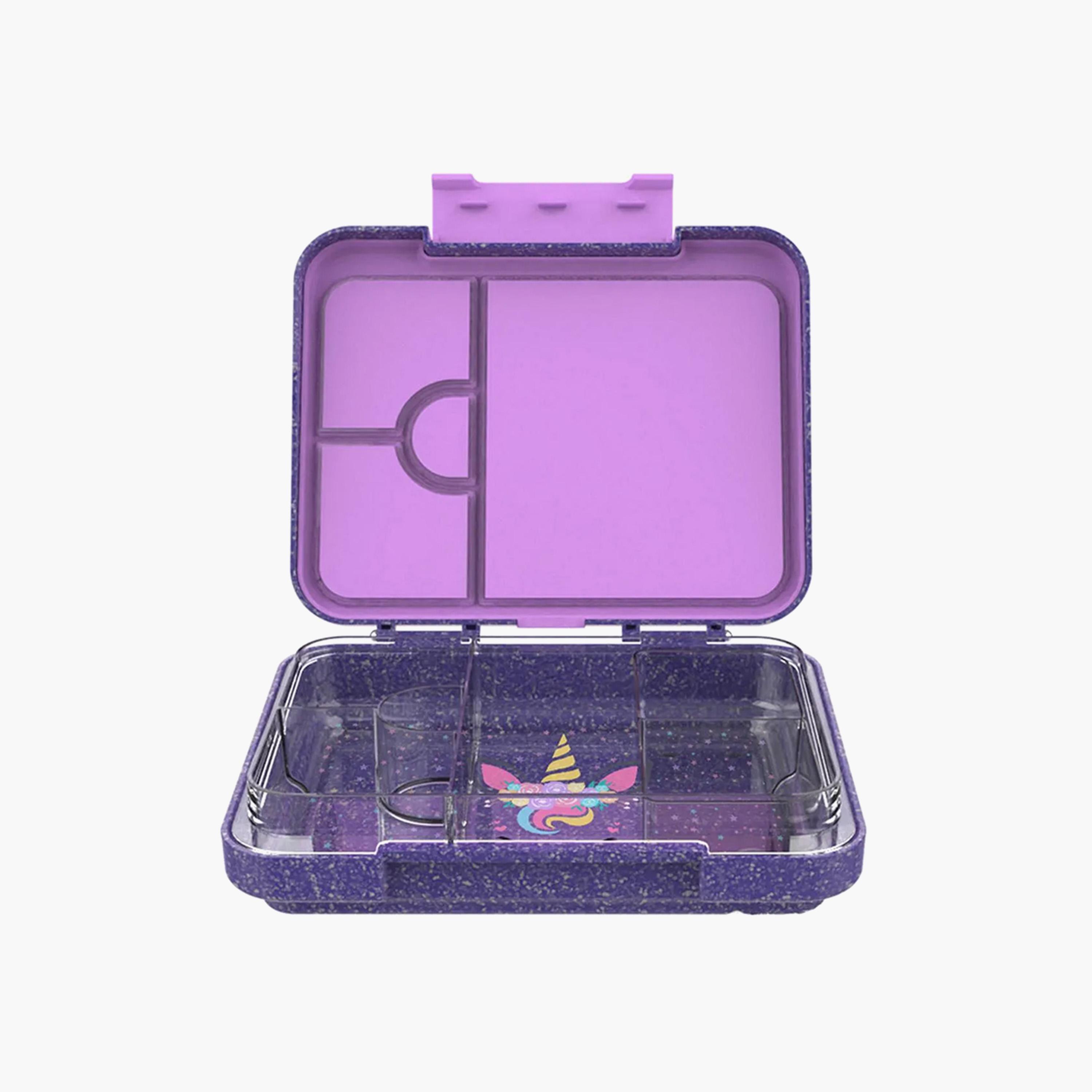 Starmarz Bento Glitter Lunch Box – Unicorn Theme – 4–6 Compartments, 1195ml, Sandwich Cutters, Fruit Pickers & Detachable Tray – Multicolor-school-lunchessentials-lunchboxes-image-3