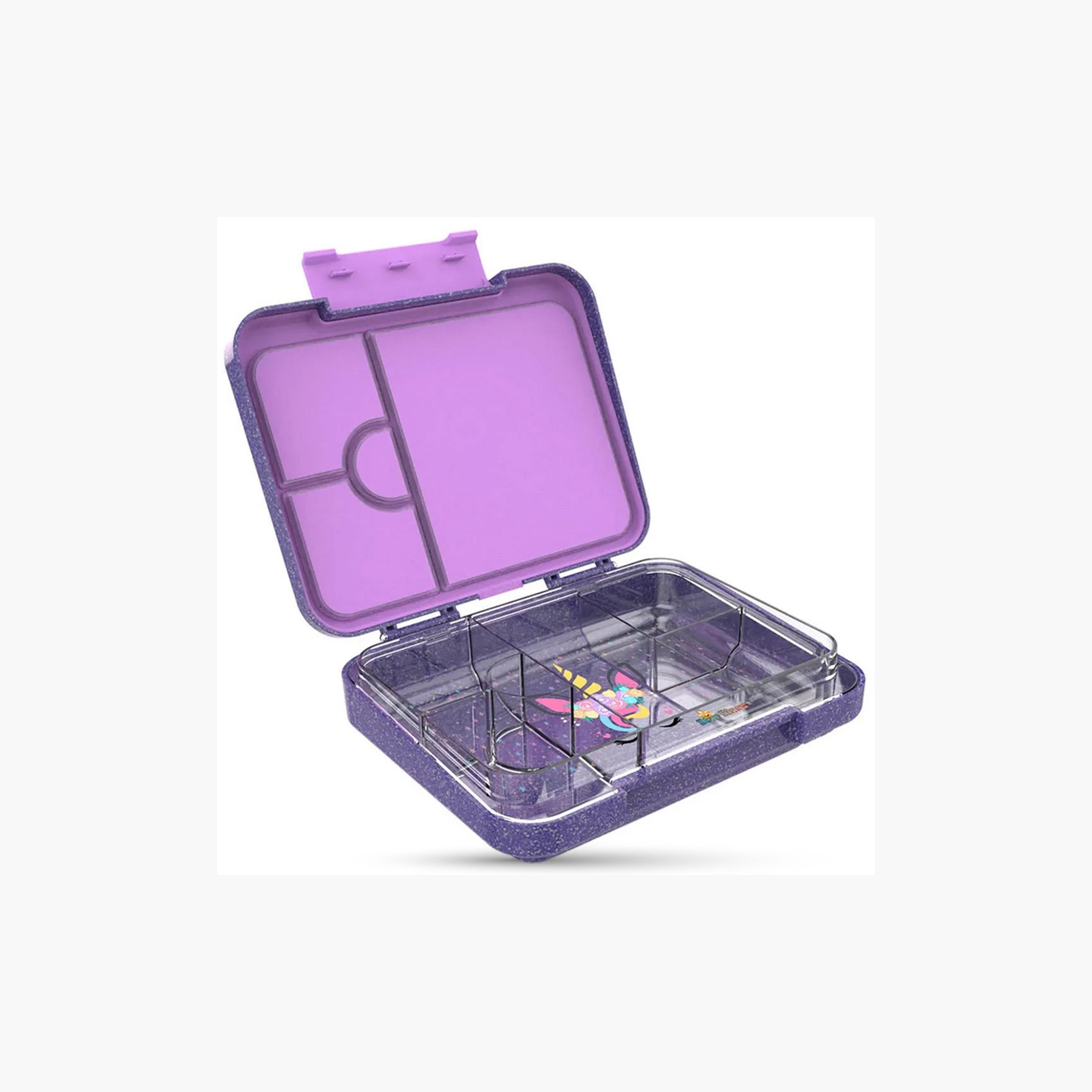 Starmarz Bento Glitter Lunch Box – Unicorn Theme – 4–6 Compartments, 1195ml, Sandwich Cutters, Fruit Pickers & Detachable Tray – Multicolor-school-lunchessentials-lunchboxes-image-4