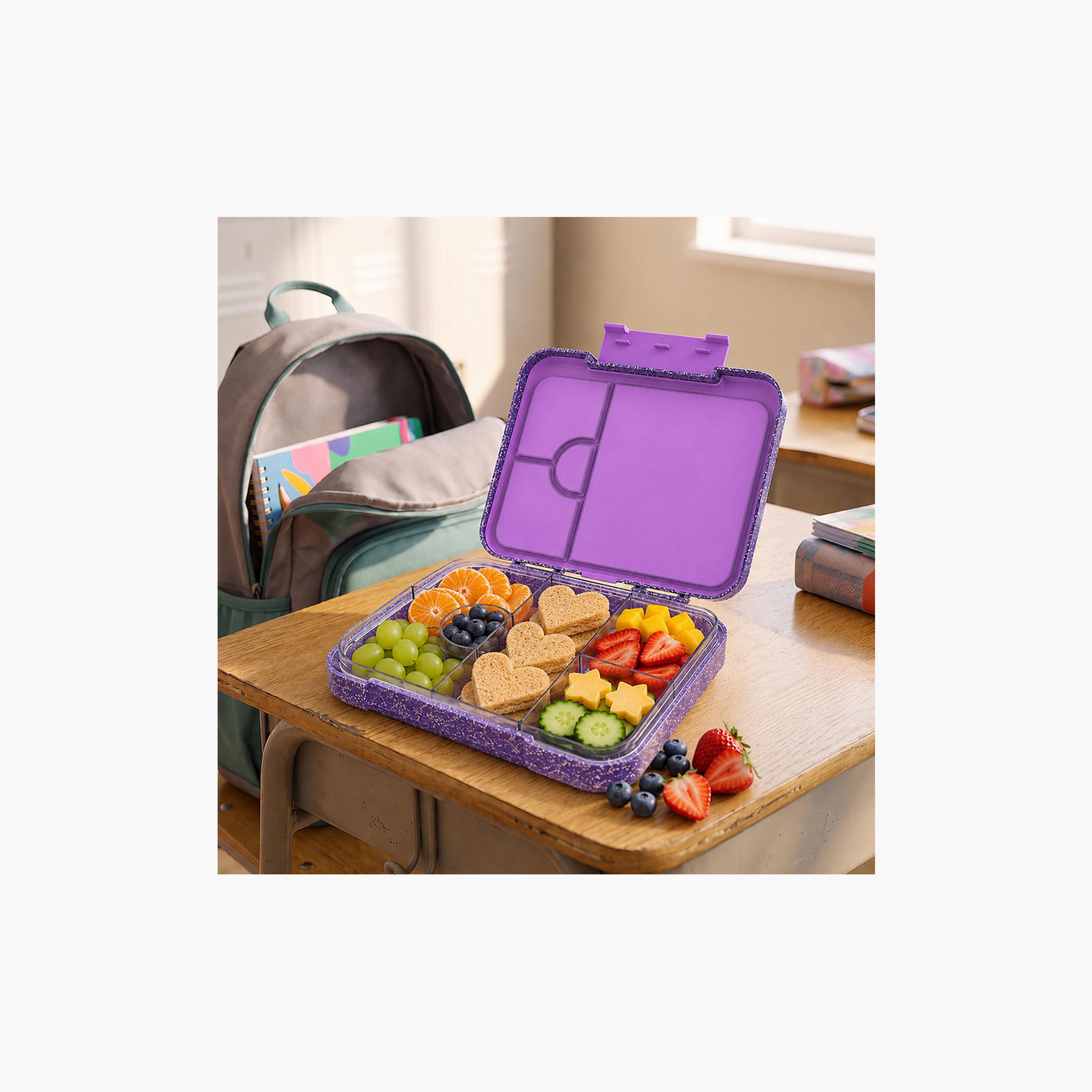 Starmarz Bento Glitter Lunch Box – Unicorn Theme – 4–6 Compartments, 1195ml, Sandwich Cutters, Fruit Pickers & Detachable Tray – Multicolor-school-lunchessentials-lunchboxes-image-6
