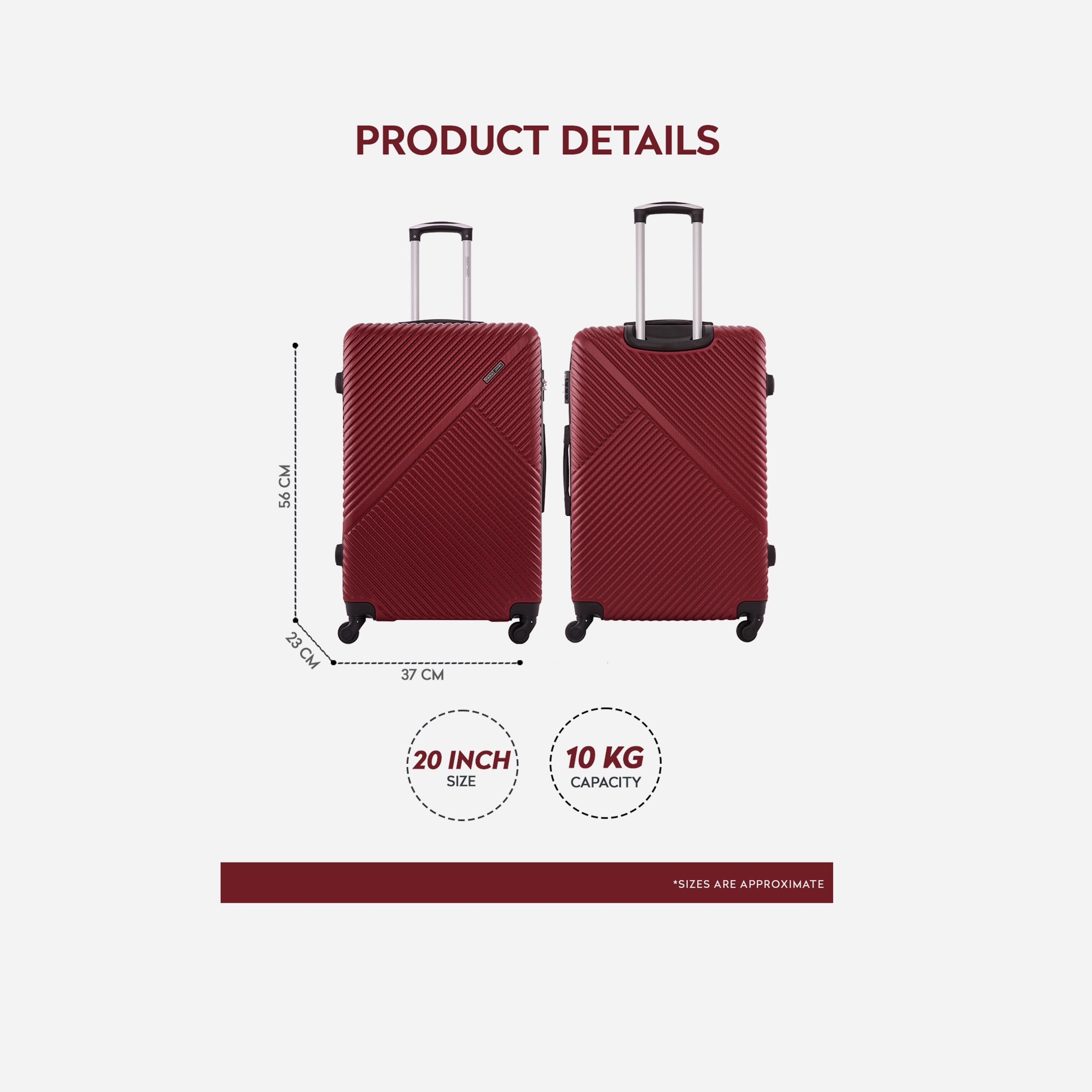 Para John Aurora 56 CM Small Cabin ABS Hard Sided 4-Wheeler Spinner Trolley Bag with 3-digit combination lock-travel-luggagesandbags-luggage-image-6