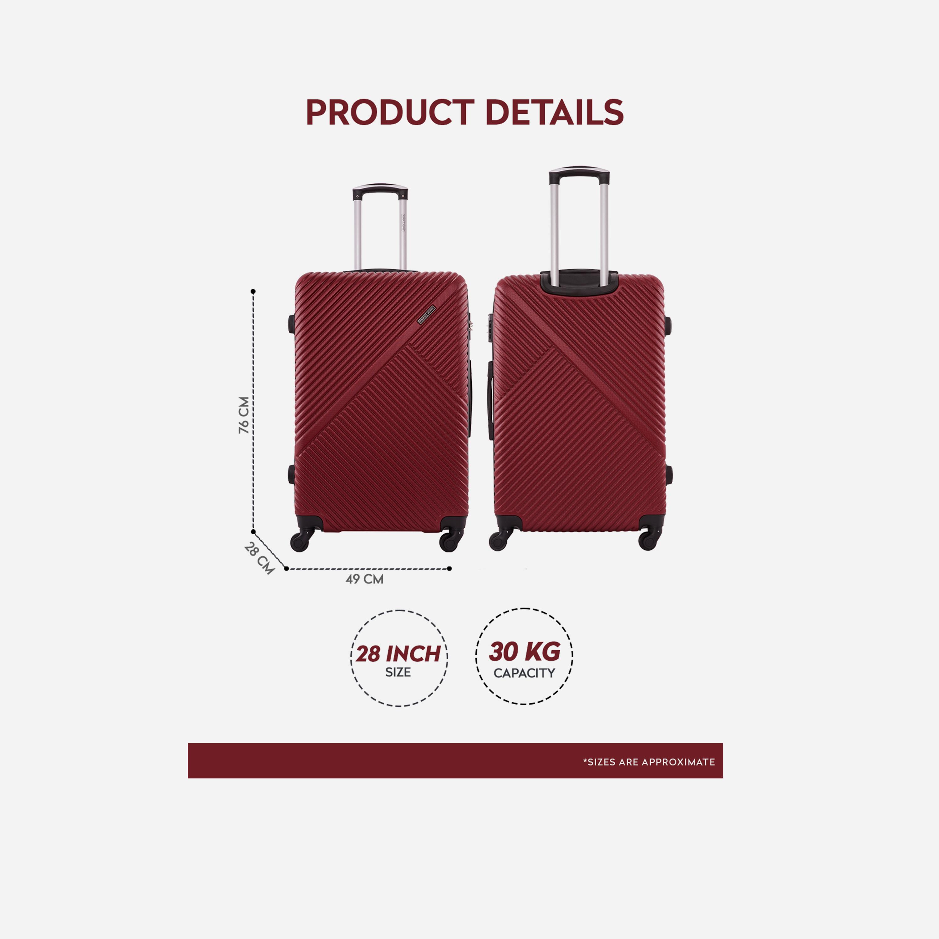 Para John Aurora 76 CM Large Check-in ABS Hard Sided 4-Wheeler Spinner Trolley Bag with 3-digit combination lock-travel-luggagesandbags-luggage-image-6