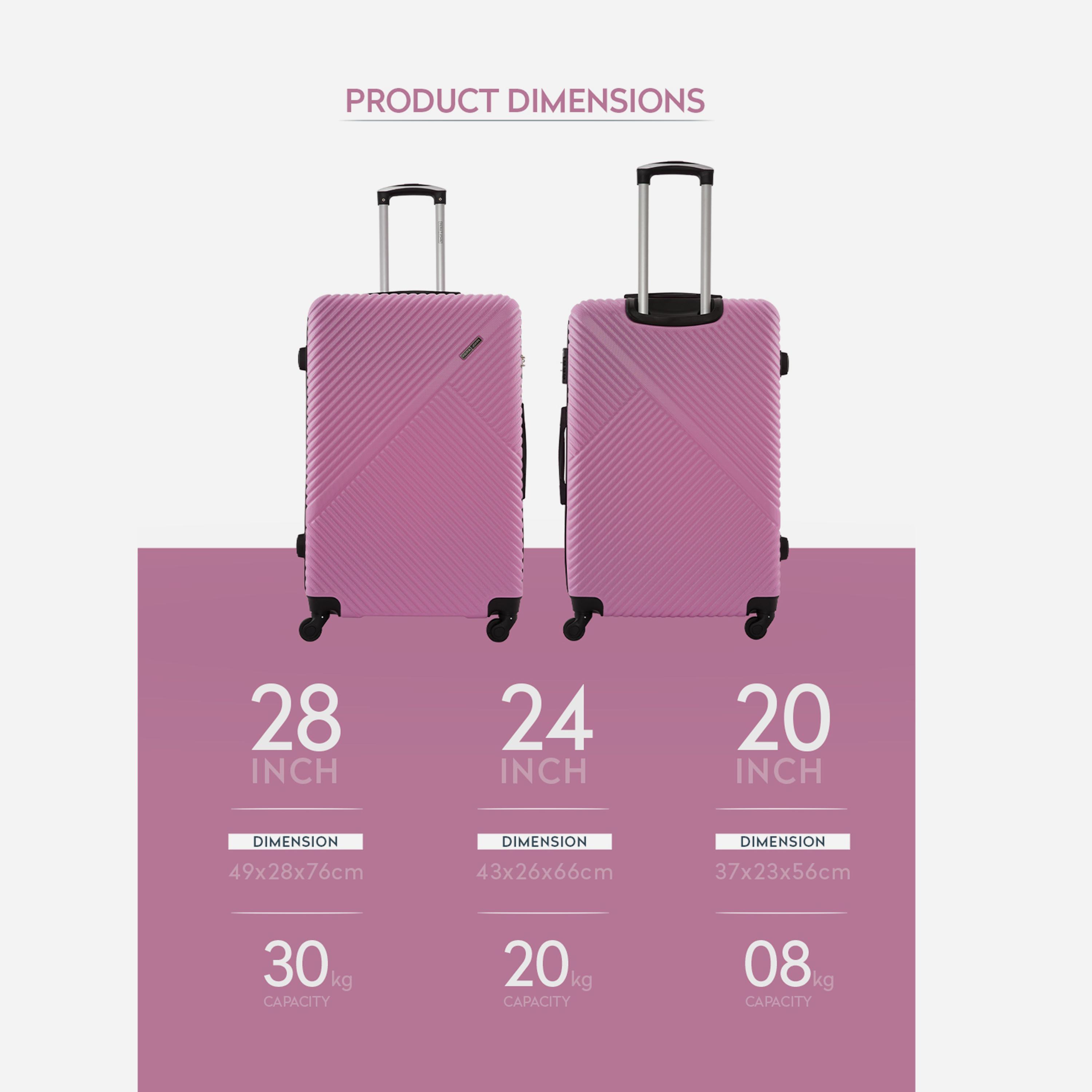 بارا جون - طقم شنط سفر أورورا 3 قطع مصنوعة من مادة ABS ذات جوانب صلبة، بأربع عجلات دوارة وقفل مكون من 3 أرقام-travel-luggagesandbags-luggage-image-13