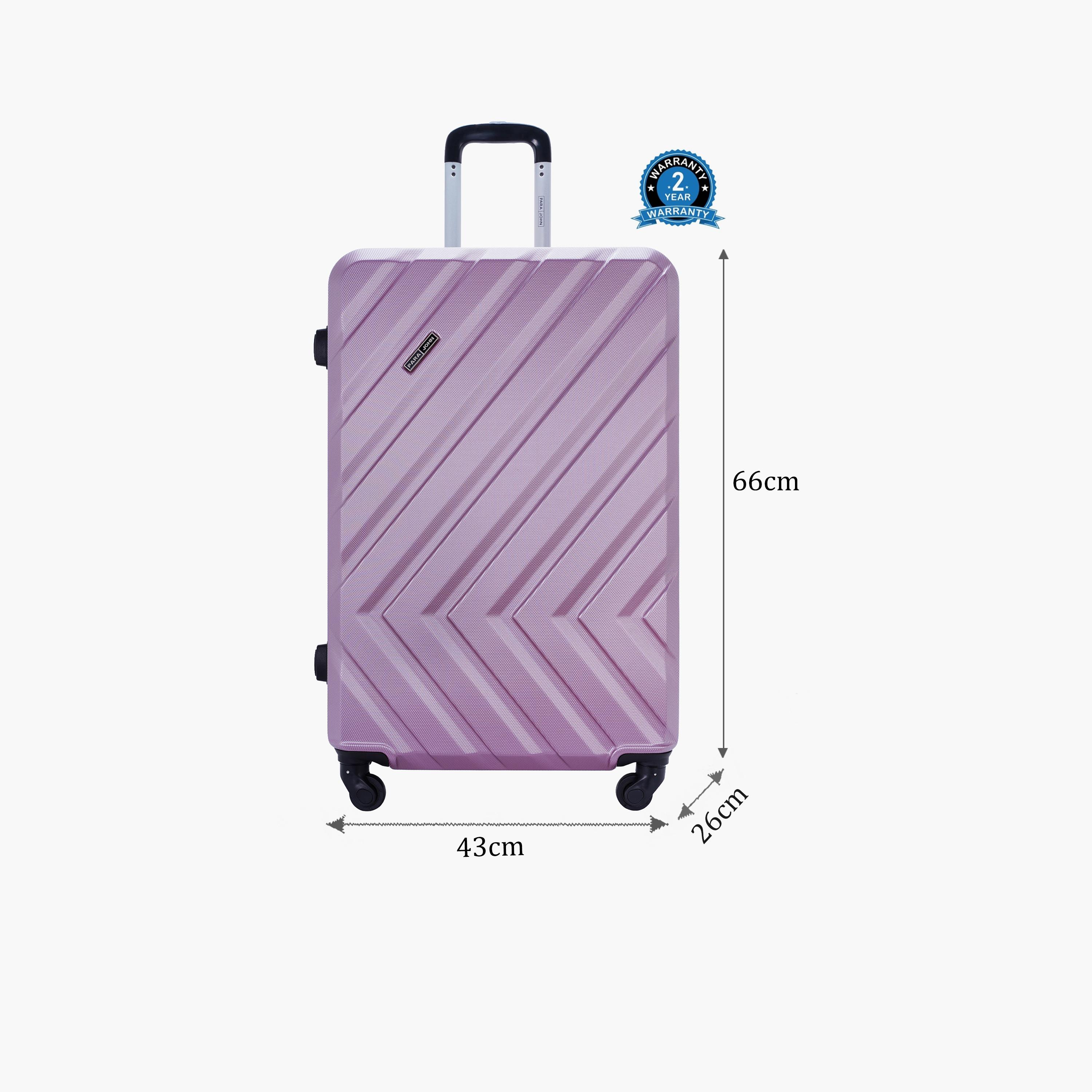 Para John Chevron 66 CM Medium Check-in ABS Hard Sided 4-Wheeler Spinner Trolley Bag with 3-digit combination lock-travel-luggagesandbags-luggage-image-2