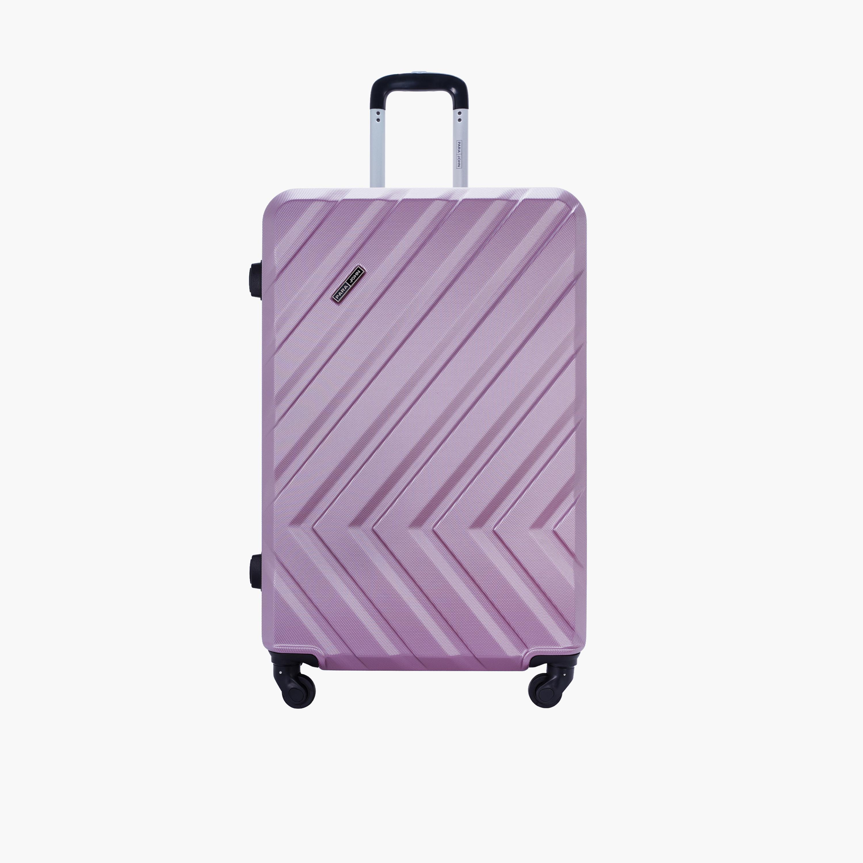 Para John Chevron 76 CM Large Check-in ABS Hard Sided 4-Wheeler Spinner Trolley Bag with 3-digit combination lock-travel-luggagesandbags-luggage-image-1