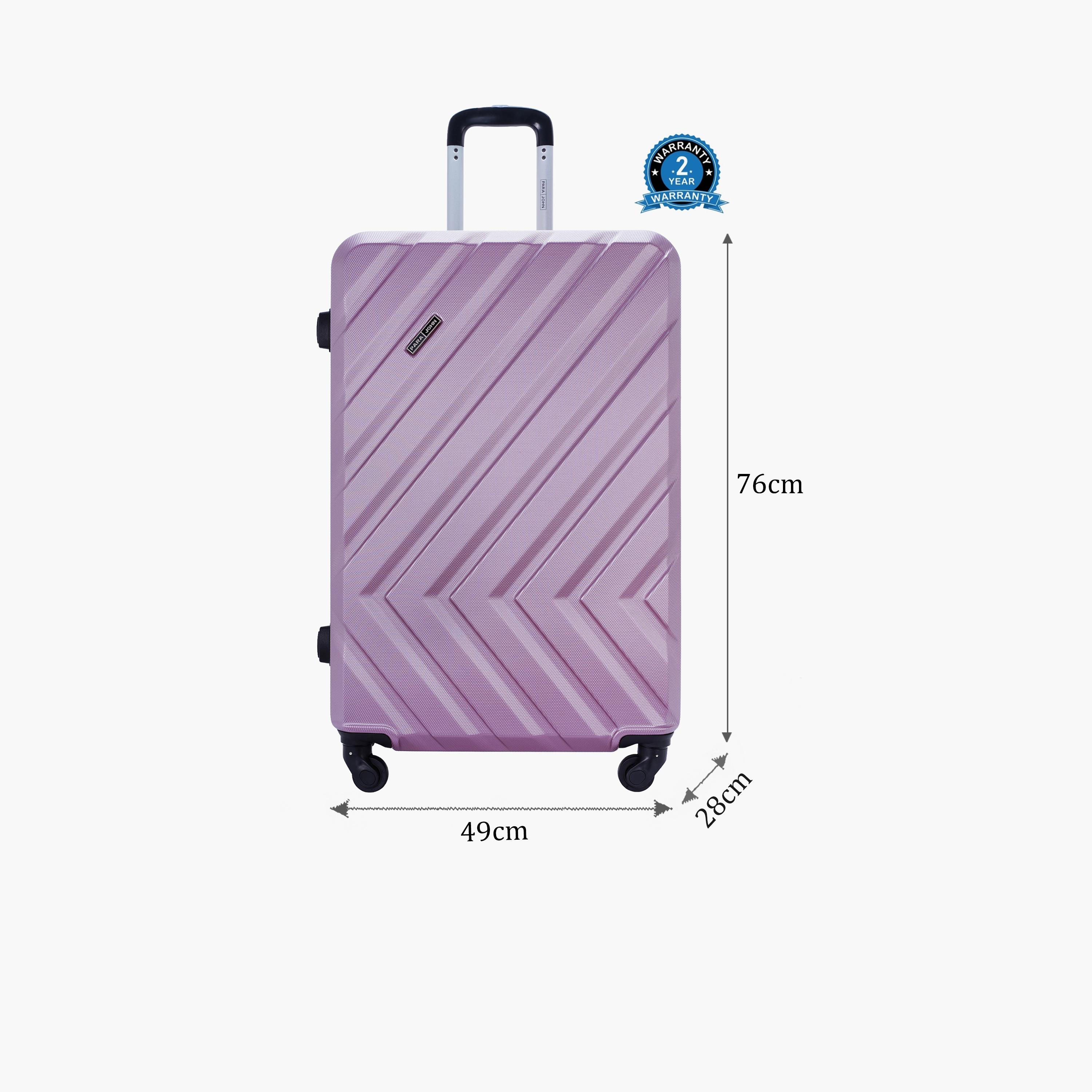Para John Chevron 76 CM Large Check-in ABS Hard Sided 4-Wheeler Spinner Trolley Bag with 3-digit combination lock-travel-luggagesandbags-luggage-image-2