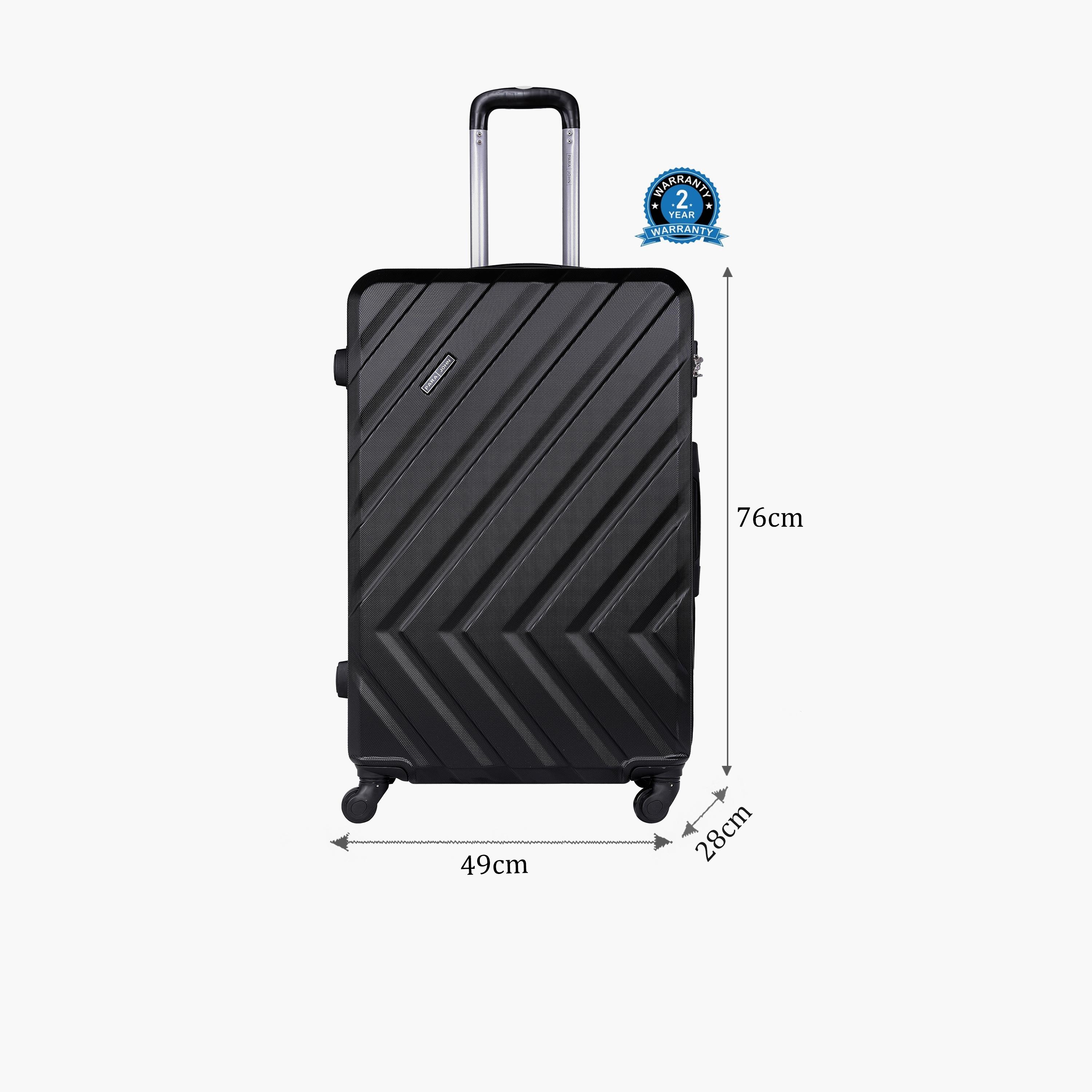 Para John Chevron 76 CM Large Check-in ABS Hard Sided 4-Wheeler Spinner Trolley Bag with 3-digit combination lock-travel-luggagesandbags-luggage-image-16