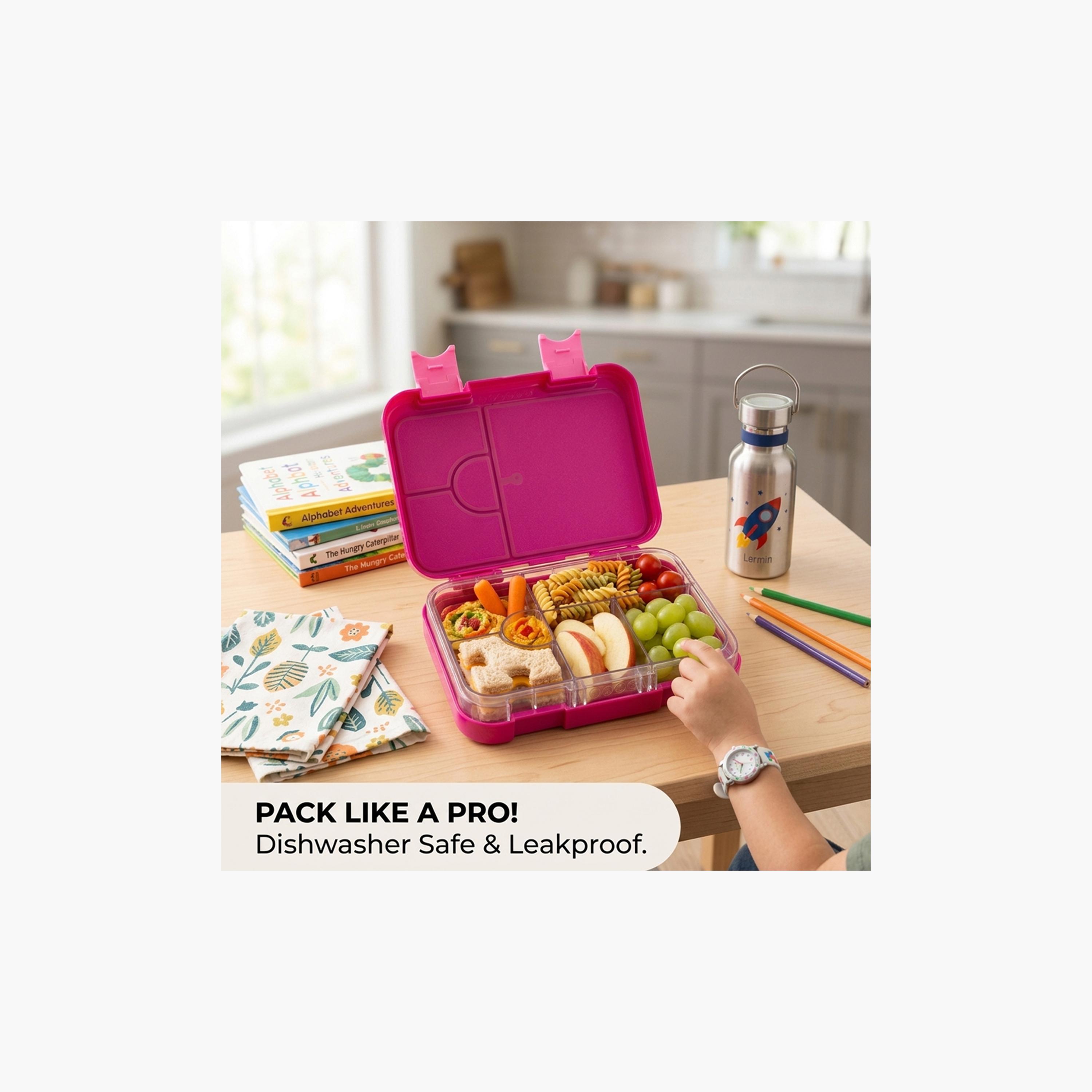 صندوق غداء بينتو مقاوم للتسرب وخالي من مادة BPA من كوكوبي - 1000 مل - وردي-school-lunchessentials-lunchboxes-image-6