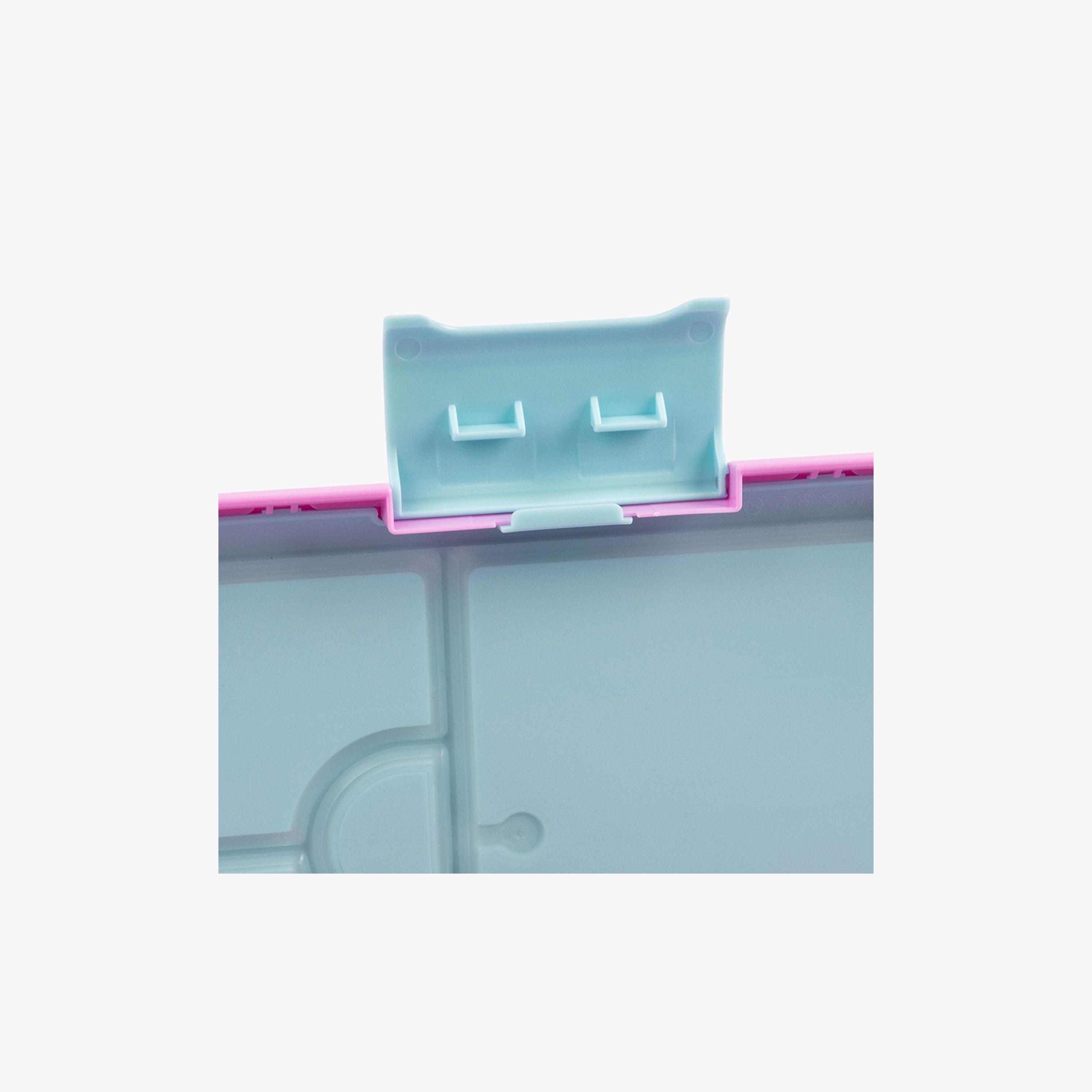 صندوق غداء بينتو مع غطاء سيليكون وصينية قابلة للإزالة من كوكوبي - 765 مل - وردي-school-lunchessentials-lunchboxes-image-3