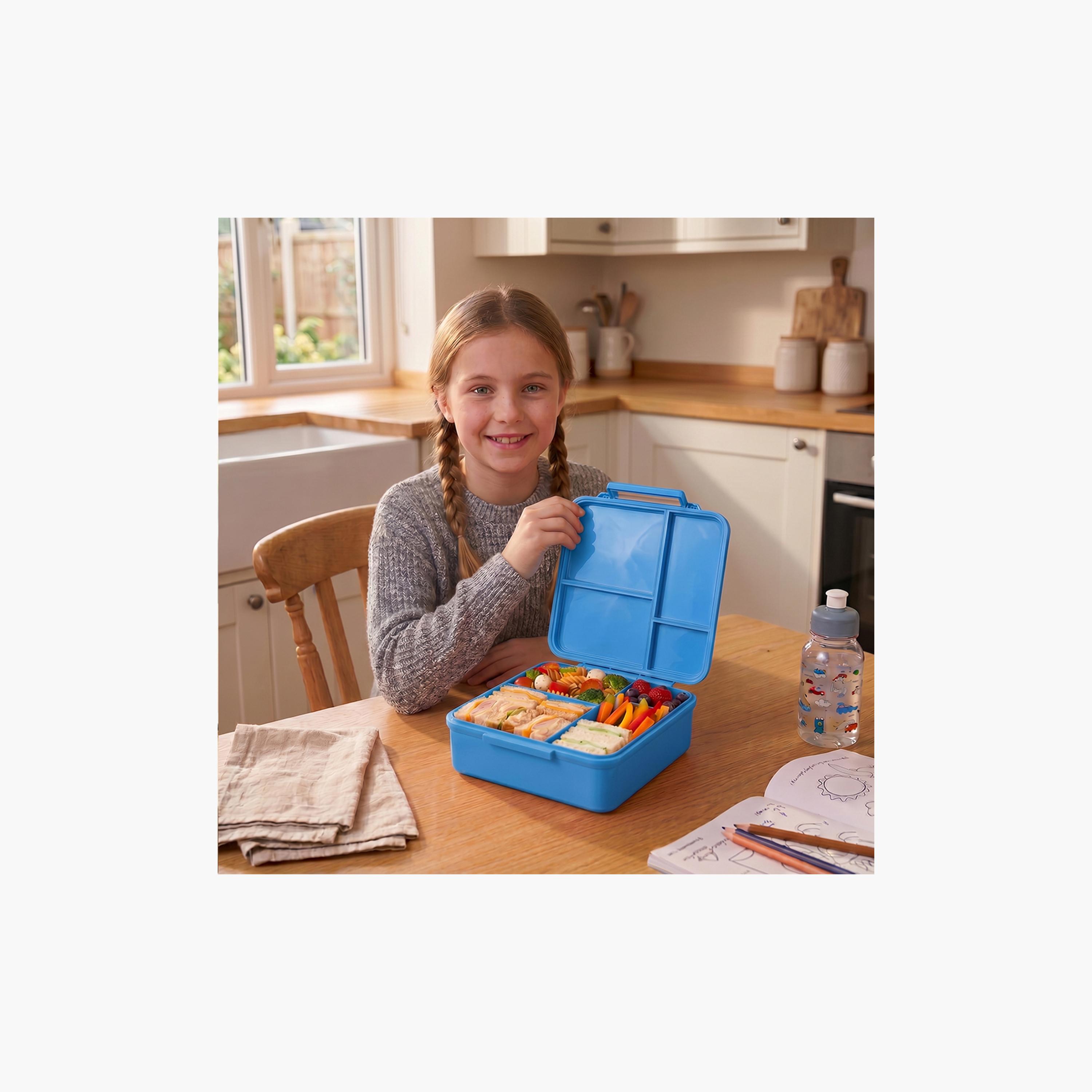 Cocobee Dino Tritan Bento Lunch Box with Food Jar, 4 Compartments, Leakproof & Microwave Safe, 1.87L, Blue, BPA Free, Ages 3+-school-lunchessentials-lunchboxes-image-8