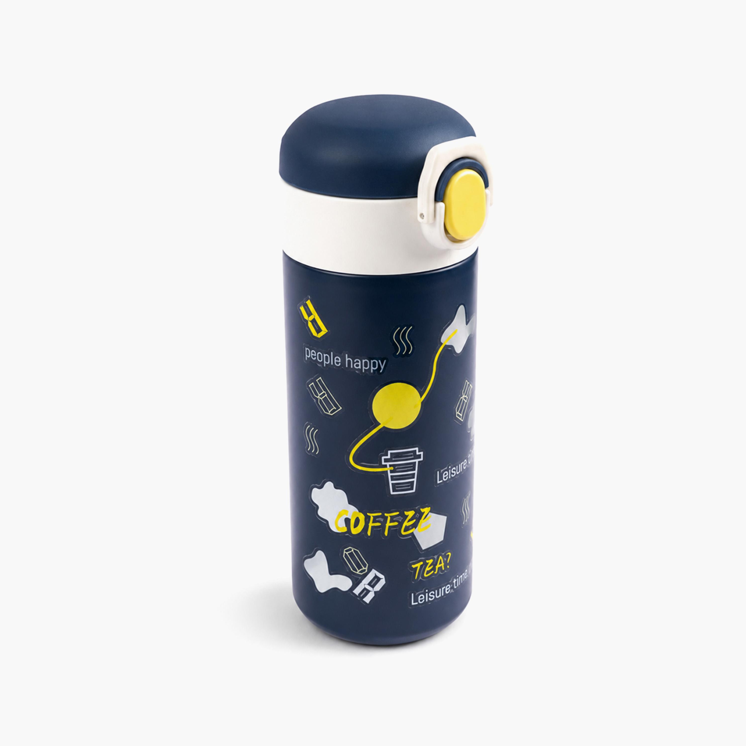 COCOBEE Insulated Water Bottle with Soft Grip Handle - 500ml - Blue-school-waterbottles-image-1