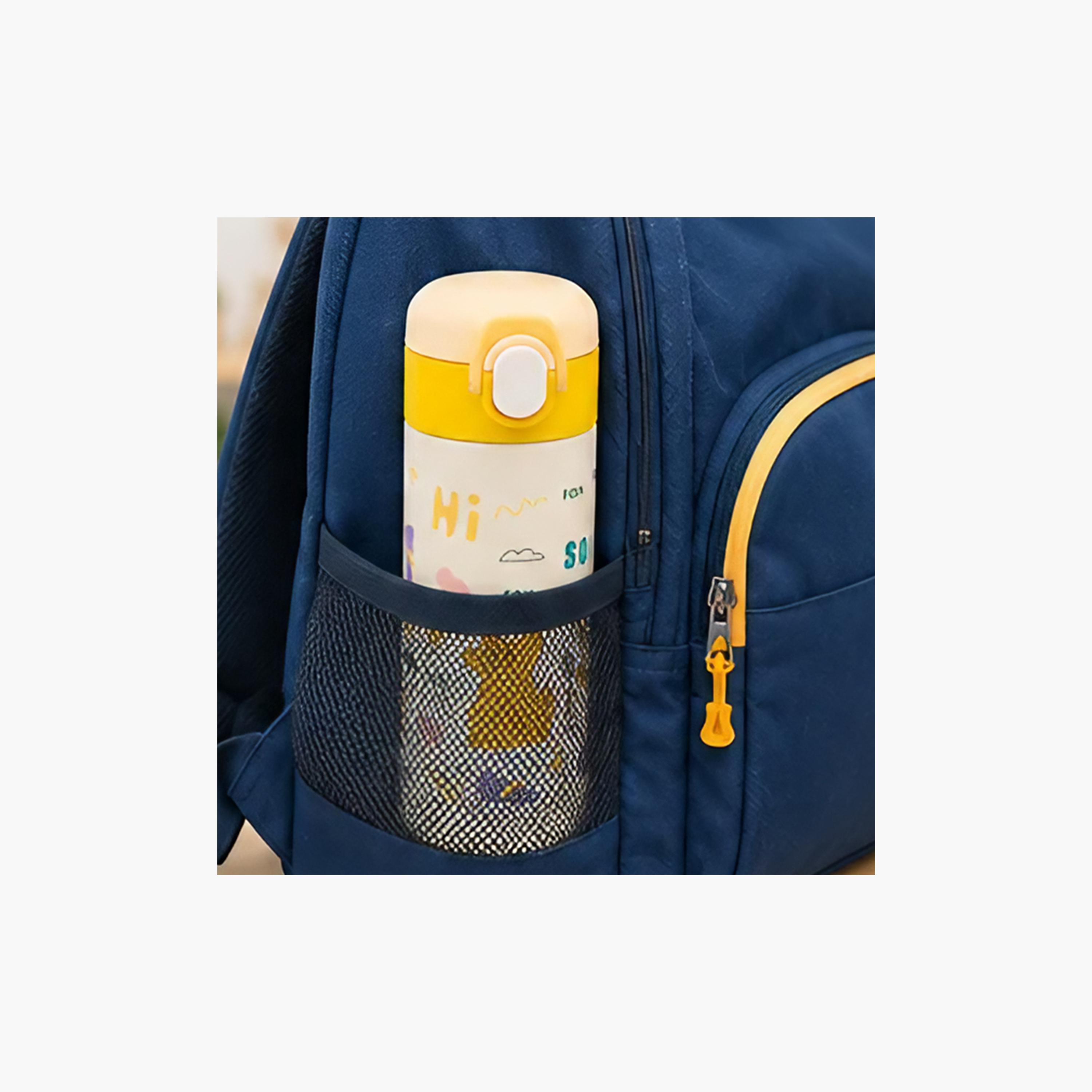 COCOBEE Insulated Fox Print Water Bottle with Soft Grip Handle - 500ml - Green-school-waterbottles-image-4