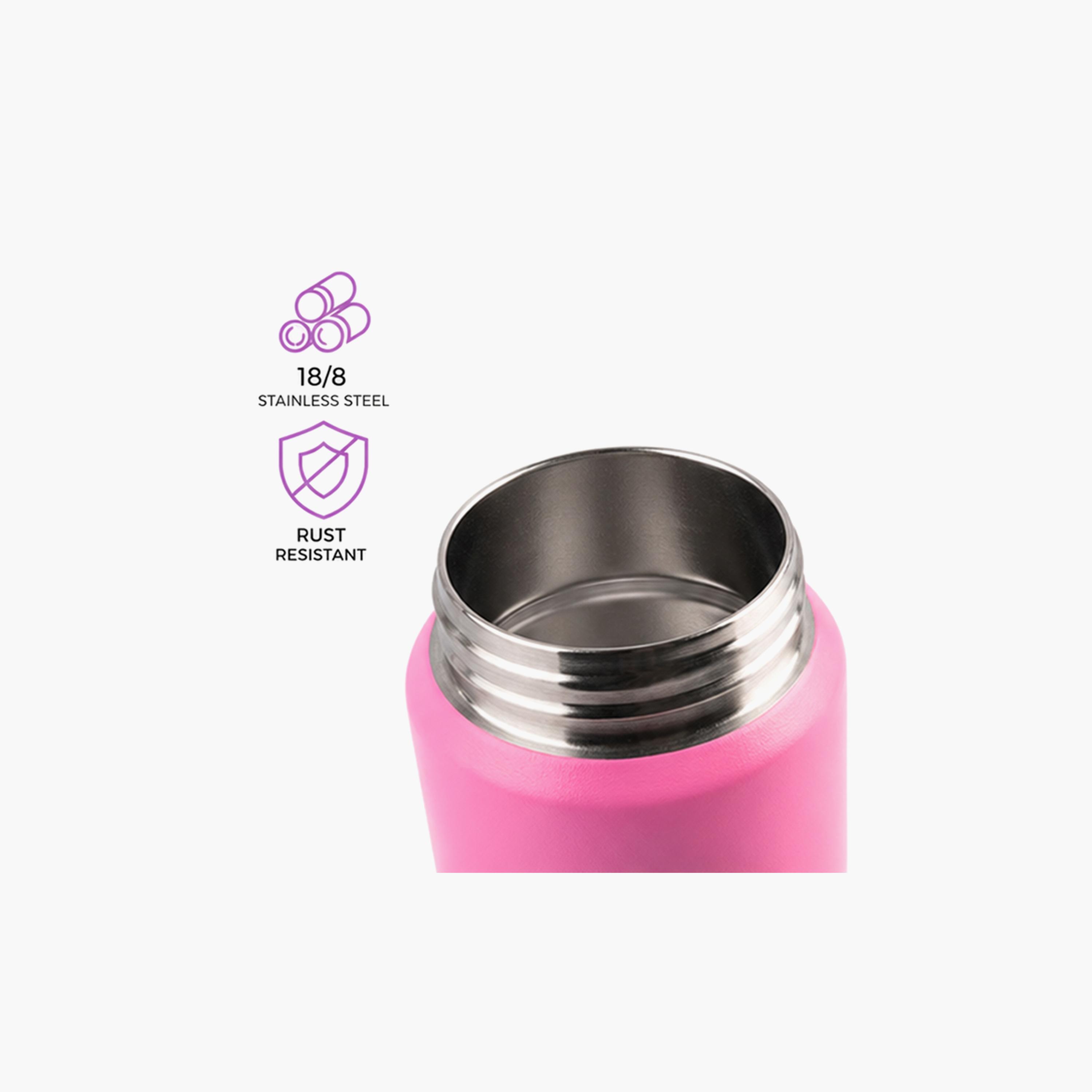 COCOBEE Leakproof Insulated Water Bottle with Soft Handle Grip - 500ml - Pink-school-waterbottles-image-3